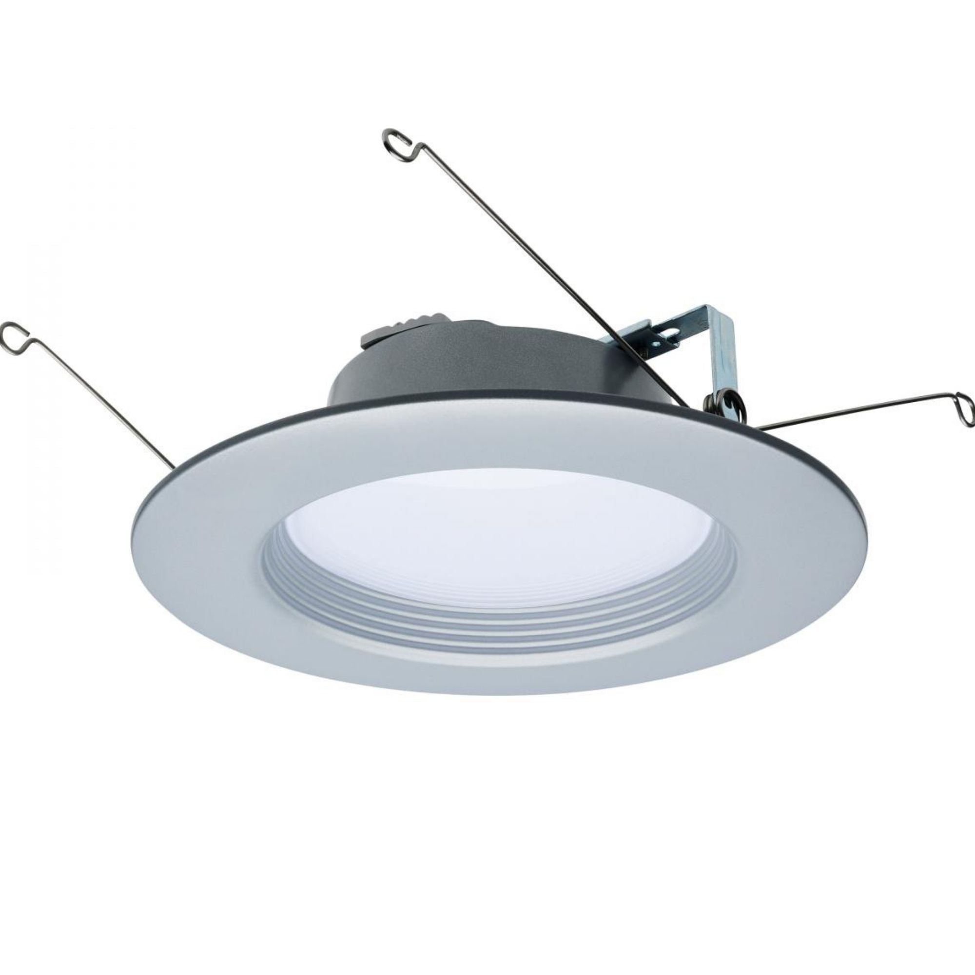 5/6" Retrofit LED Can Light, 9W, 800 Lm, 5-CCT, Nickel Baffle Trim