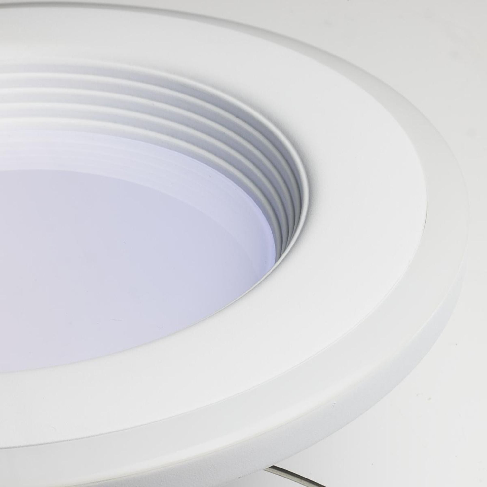 5/6" LED Recessed Can Light with Night Light, 800 Lm, 5-CCT, Deep Baffle Trim