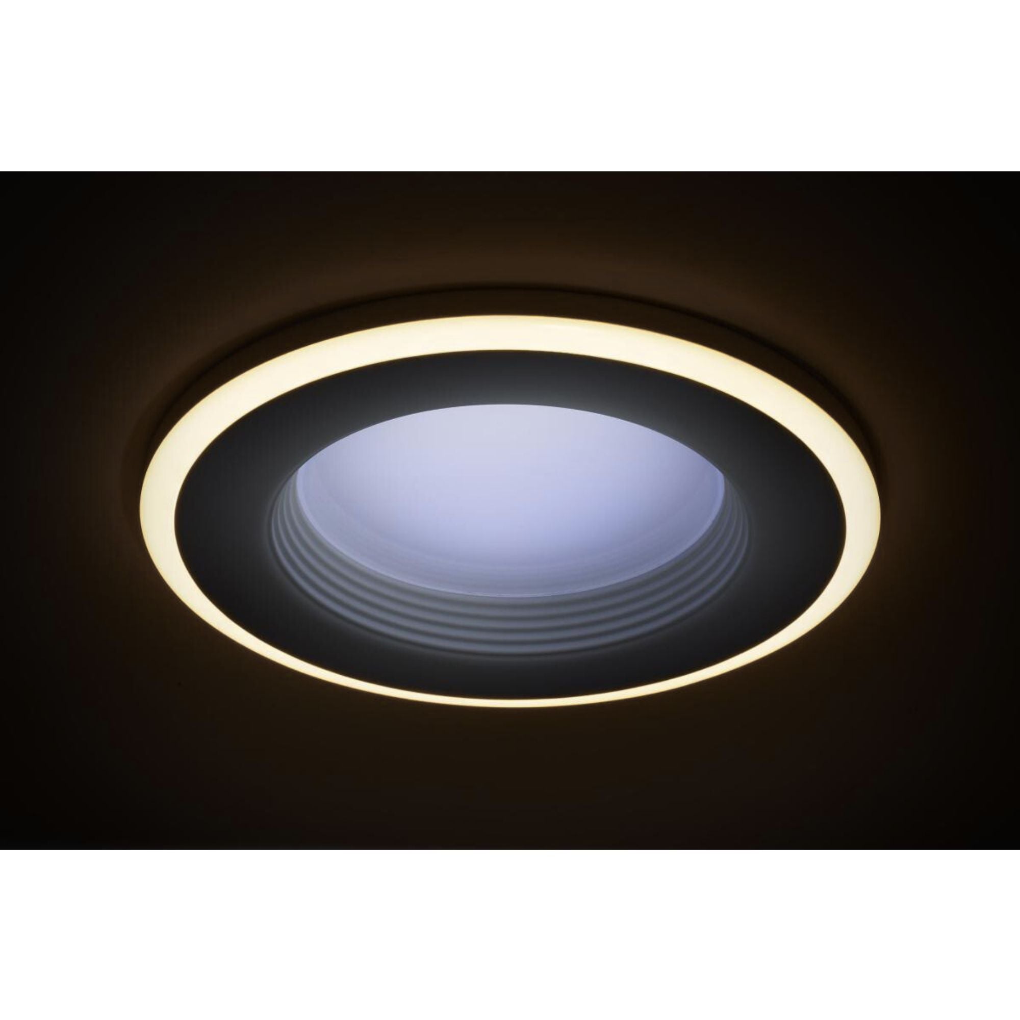 5/6" LED Recessed Can Light with Night Light, 800 Lm, 5-CCT, Deep Baffle Trim