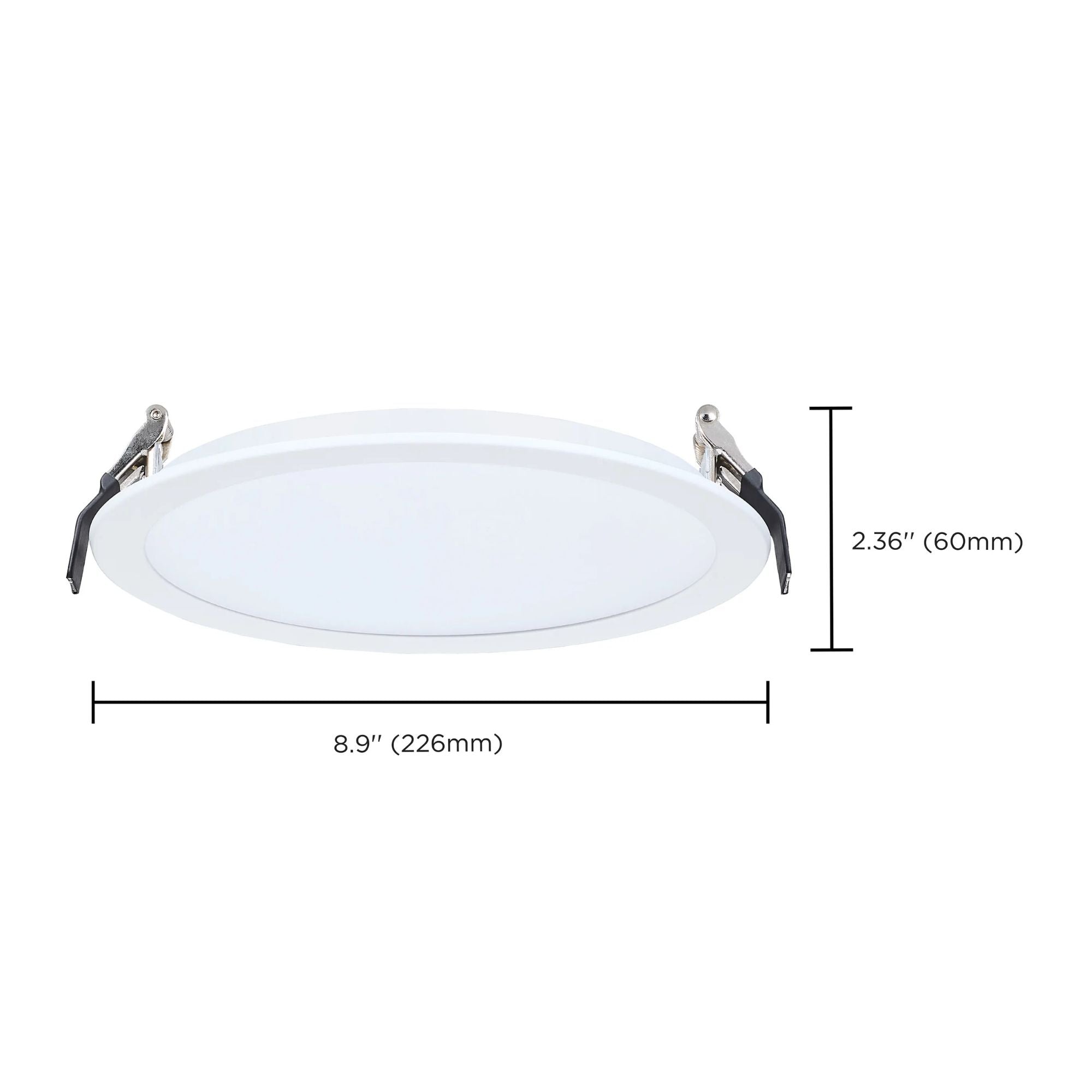 Slim Fit 8" Round Canless LED Recessed Light, 2000lm, 5CCT, 120-277V, White