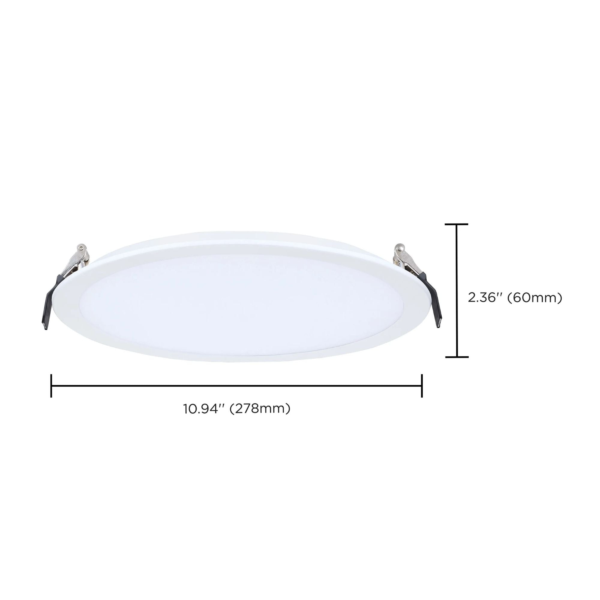 Slim Fit 10" Round Canless LED Recessed Light, 3000lm, 5CCT, 120-277V, White