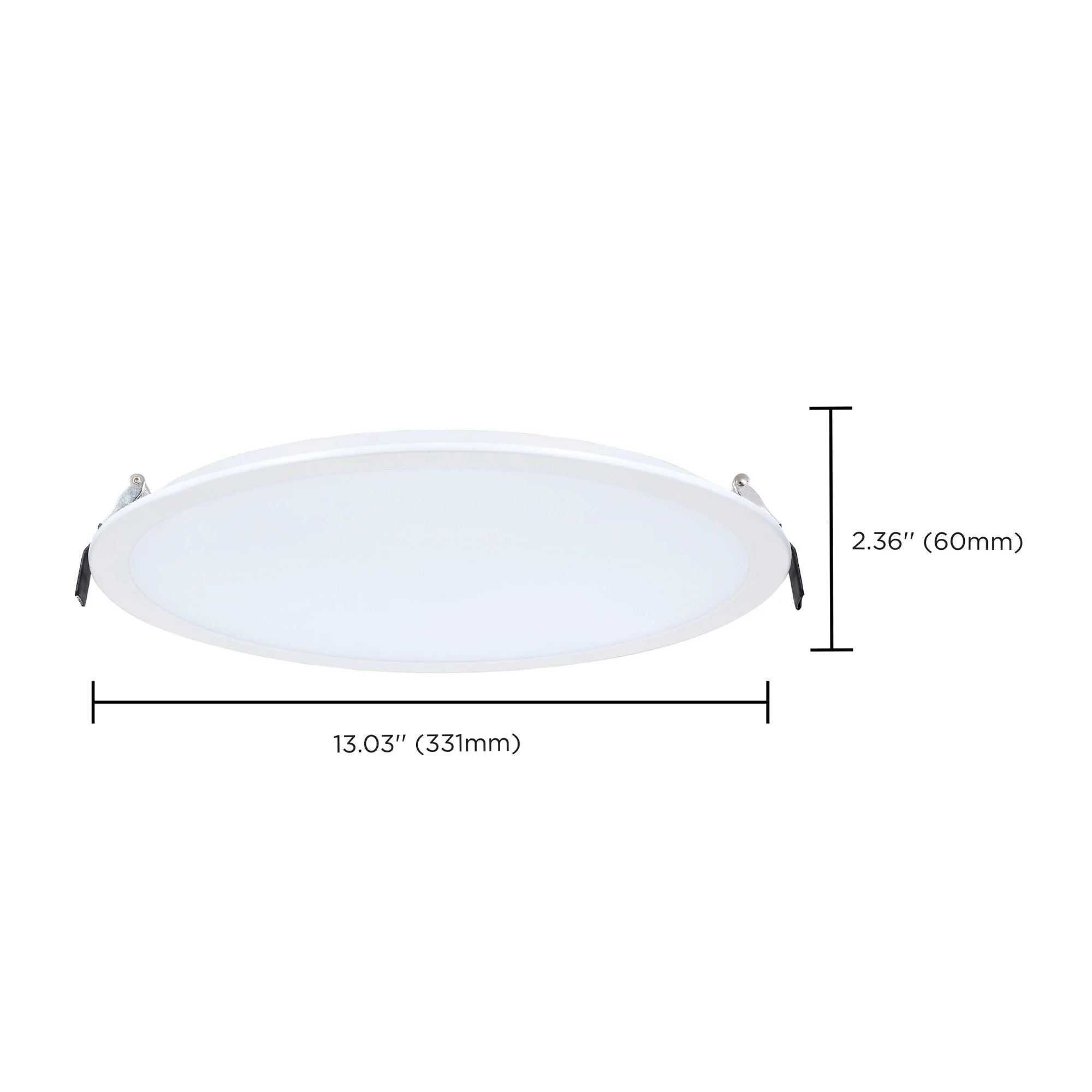 Slim Fit 12" Round Canless LED Recessed Light, 4000lm, 5CCT, 120-277V, White
