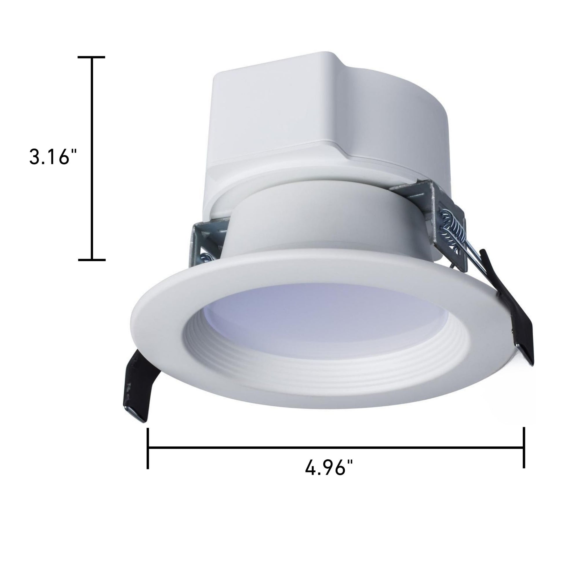 4" Commercial LED Downlight, 12W, 1200 Lm, 5-CCT, Baffle Trim, 120-277V - Bees Lighting