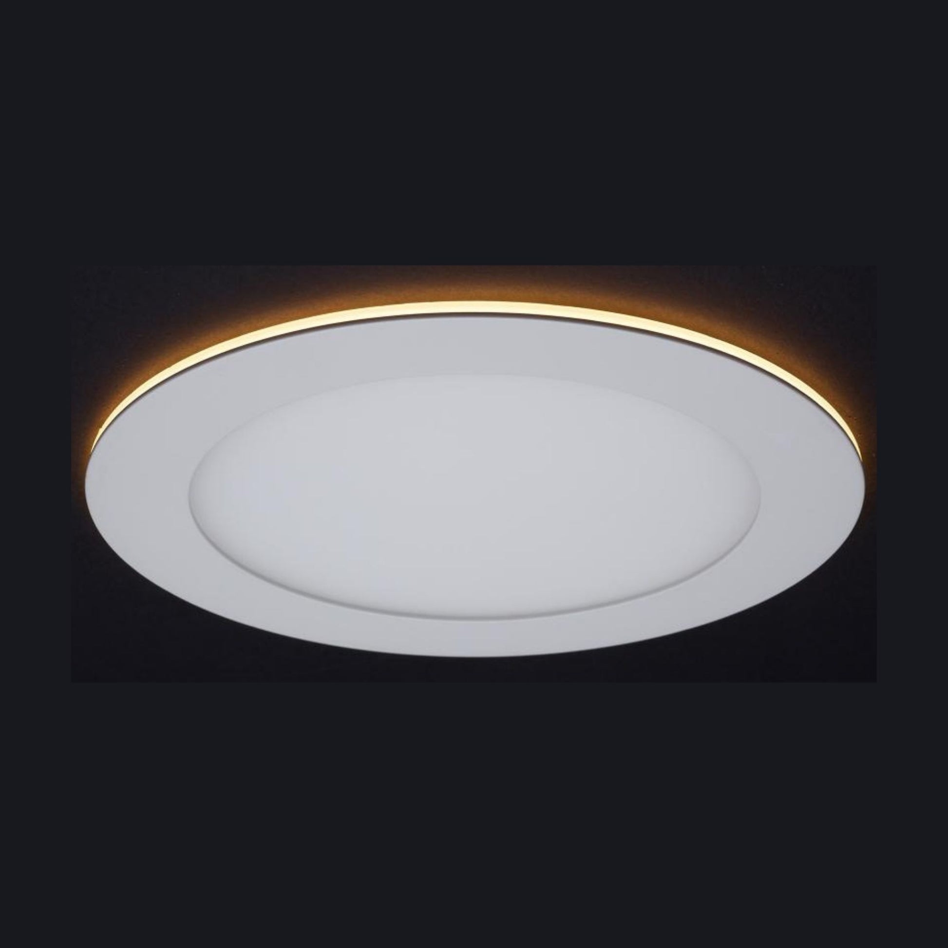 6" LED Downlight with Night Light, 1000 Lm, Selectable CCT, White Round Trim - Bees Lighting