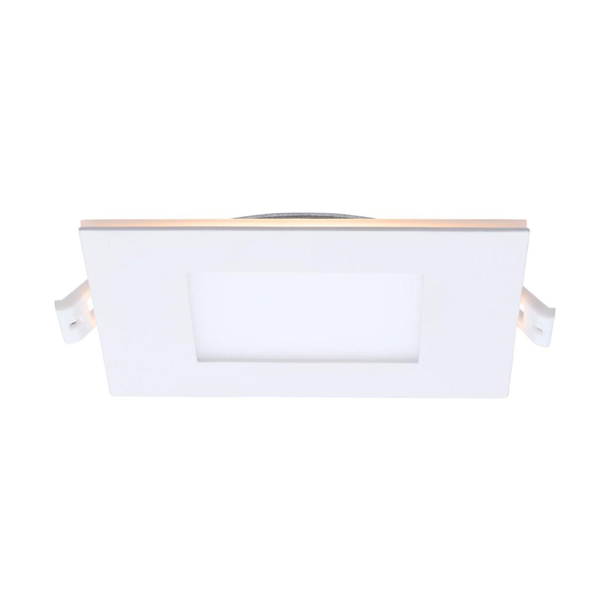 4" LED Downlight with Night Light, 760 Lm, Selectable CCT, White Square Trim