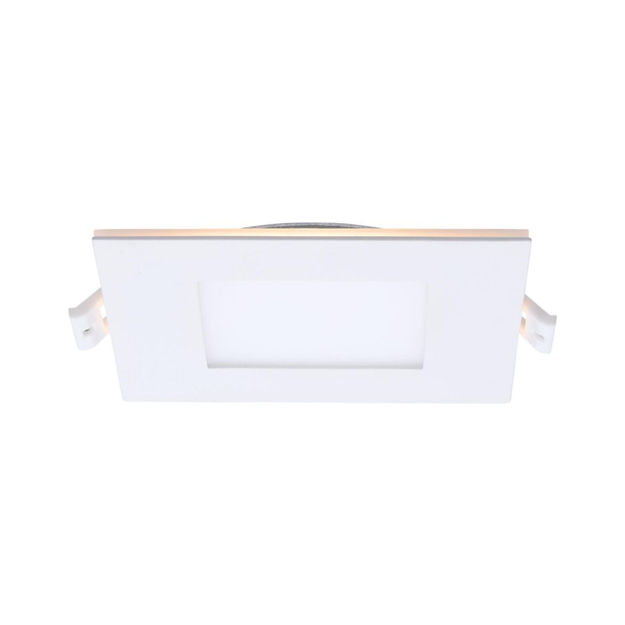 4" LED Downlight with Night Light, 760 Lm, Selectable CCT, White Square Trim