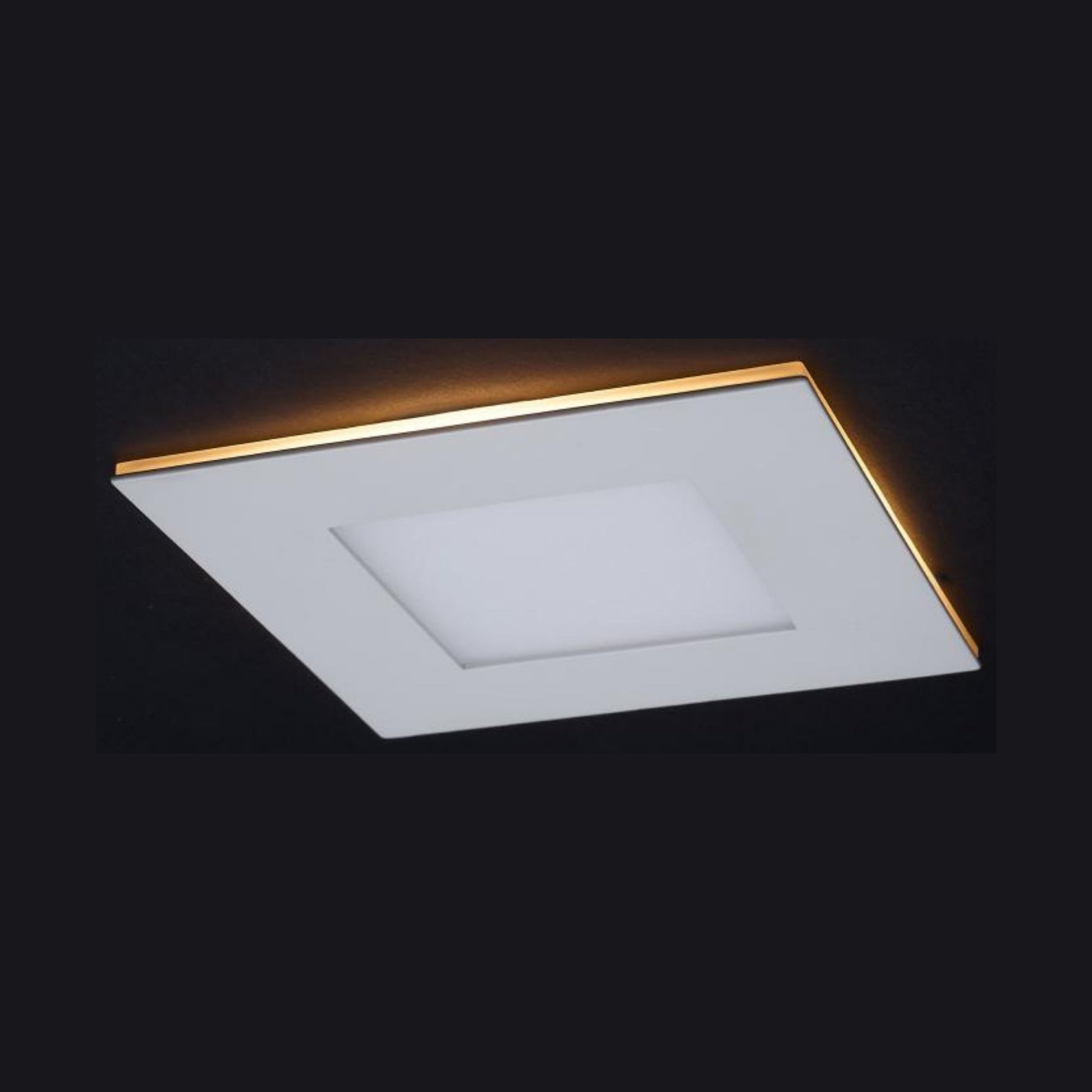 4" LED Downlight with Night Light, 760 Lm, Selectable CCT, White Square Trim - Bees Lighting