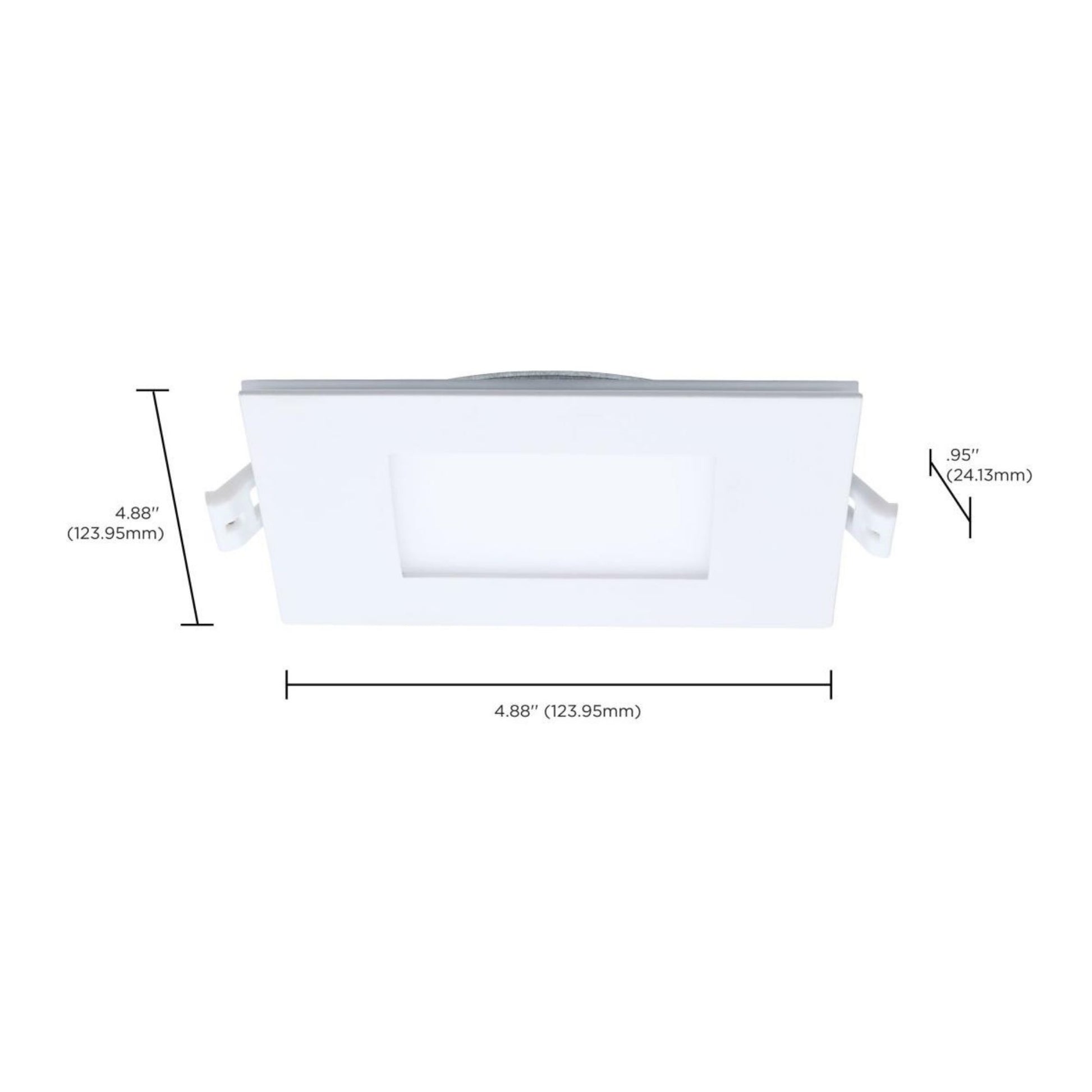 4" LED Downlight with Night Light, 760 Lm, Selectable CCT, White Square Trim - Bees Lighting