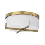 Roselle 15" Flush Mount, Natural Brass Finish