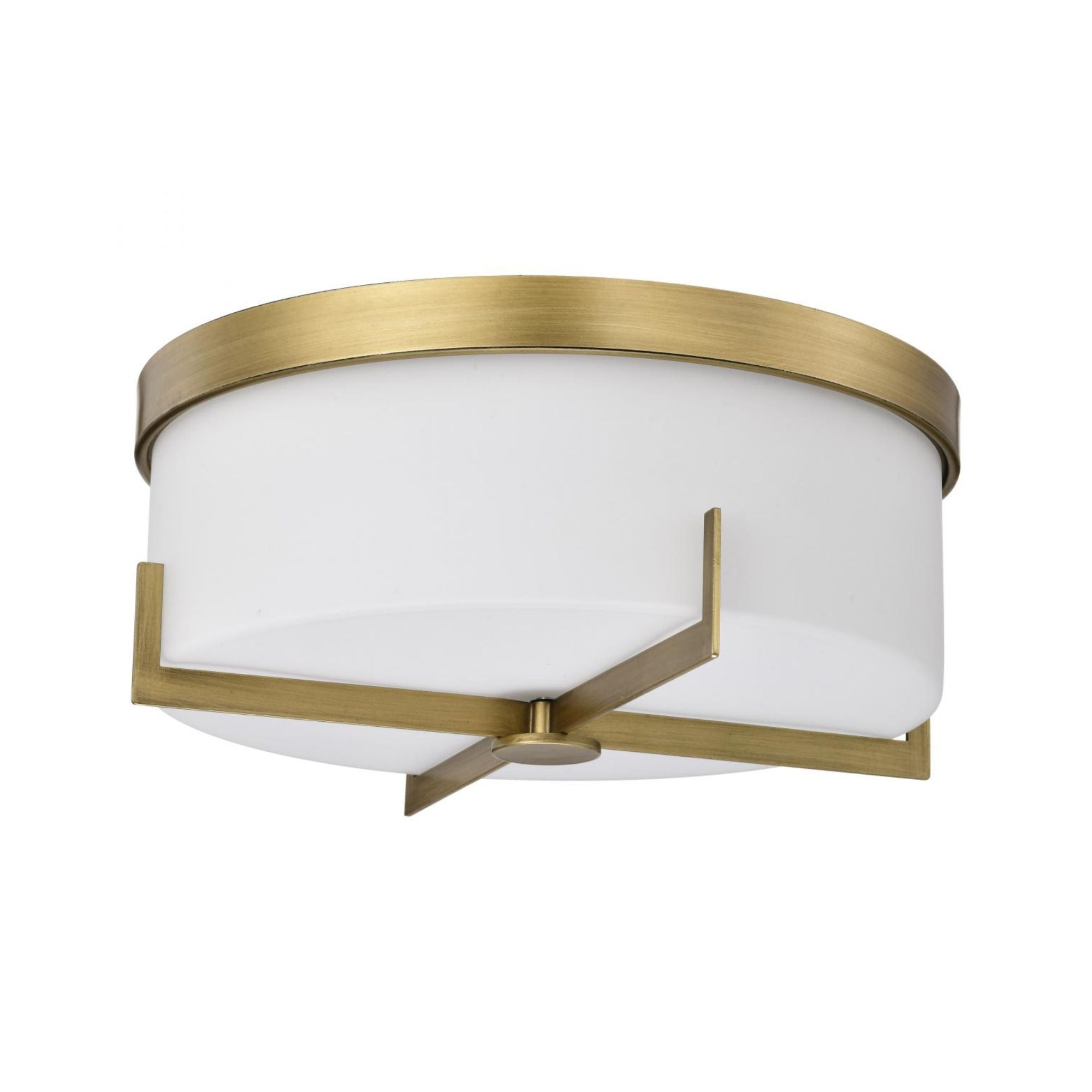 Roselle 15" Flush Mount, Natural Brass Finish