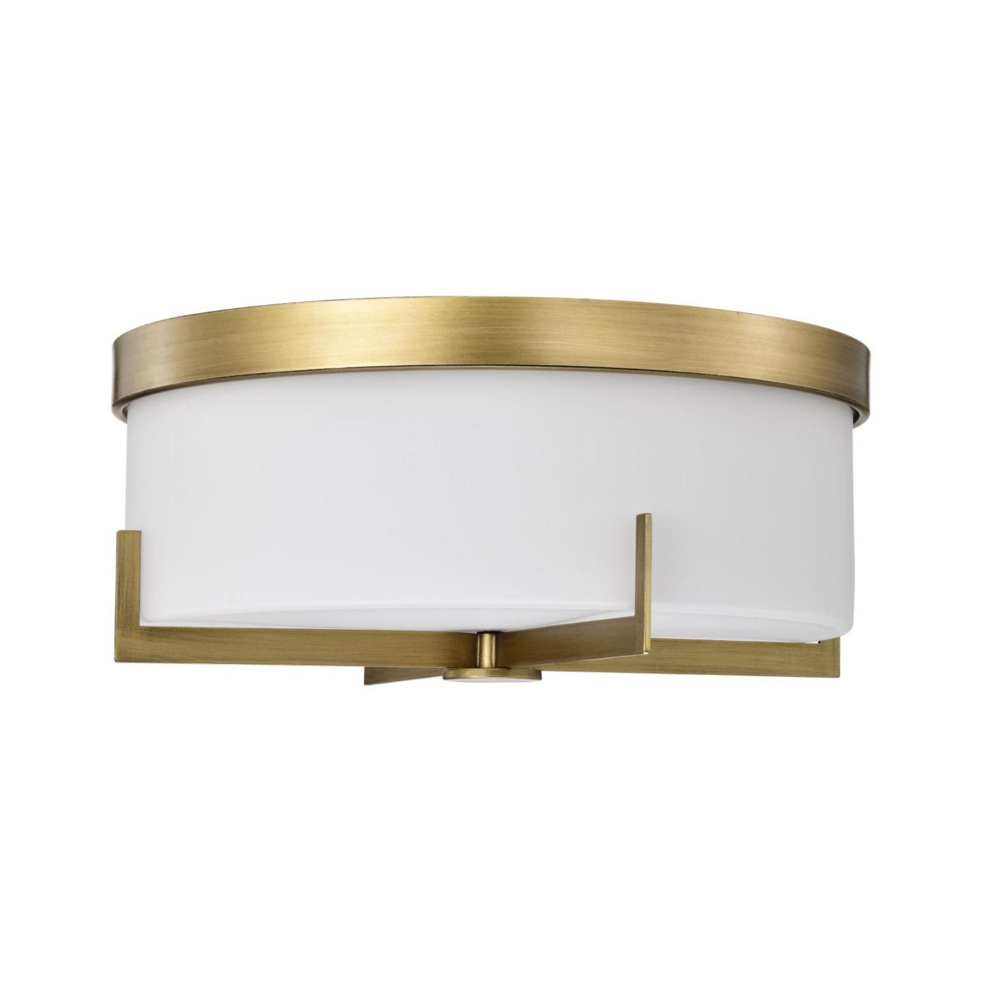 Roselle 15" Flush Mount, Natural Brass Finish