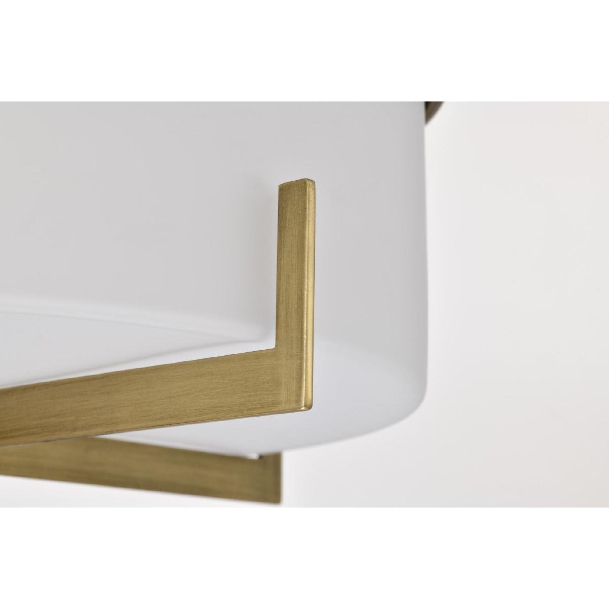 Roselle 15" Flush Mount, Natural Brass Finish