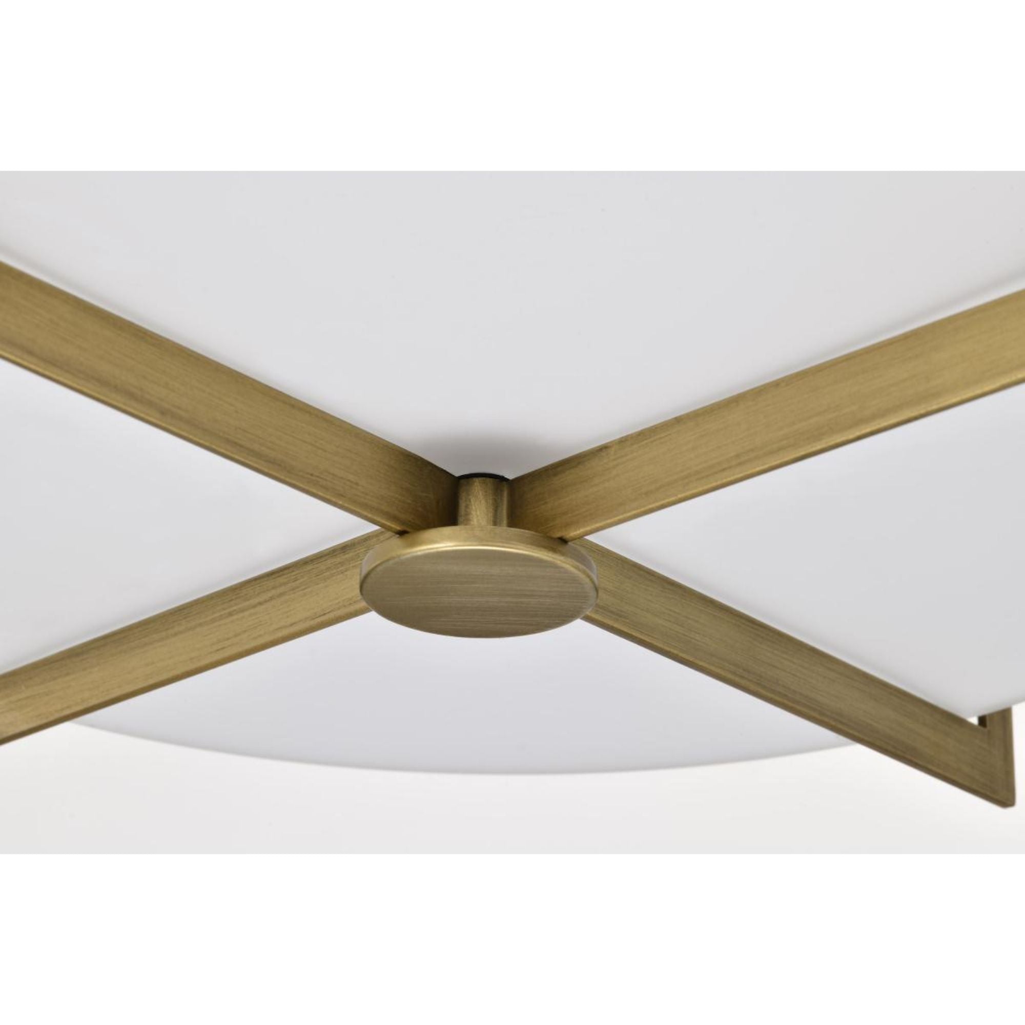Roselle 15" Flush Mount, Natural Brass Finish
