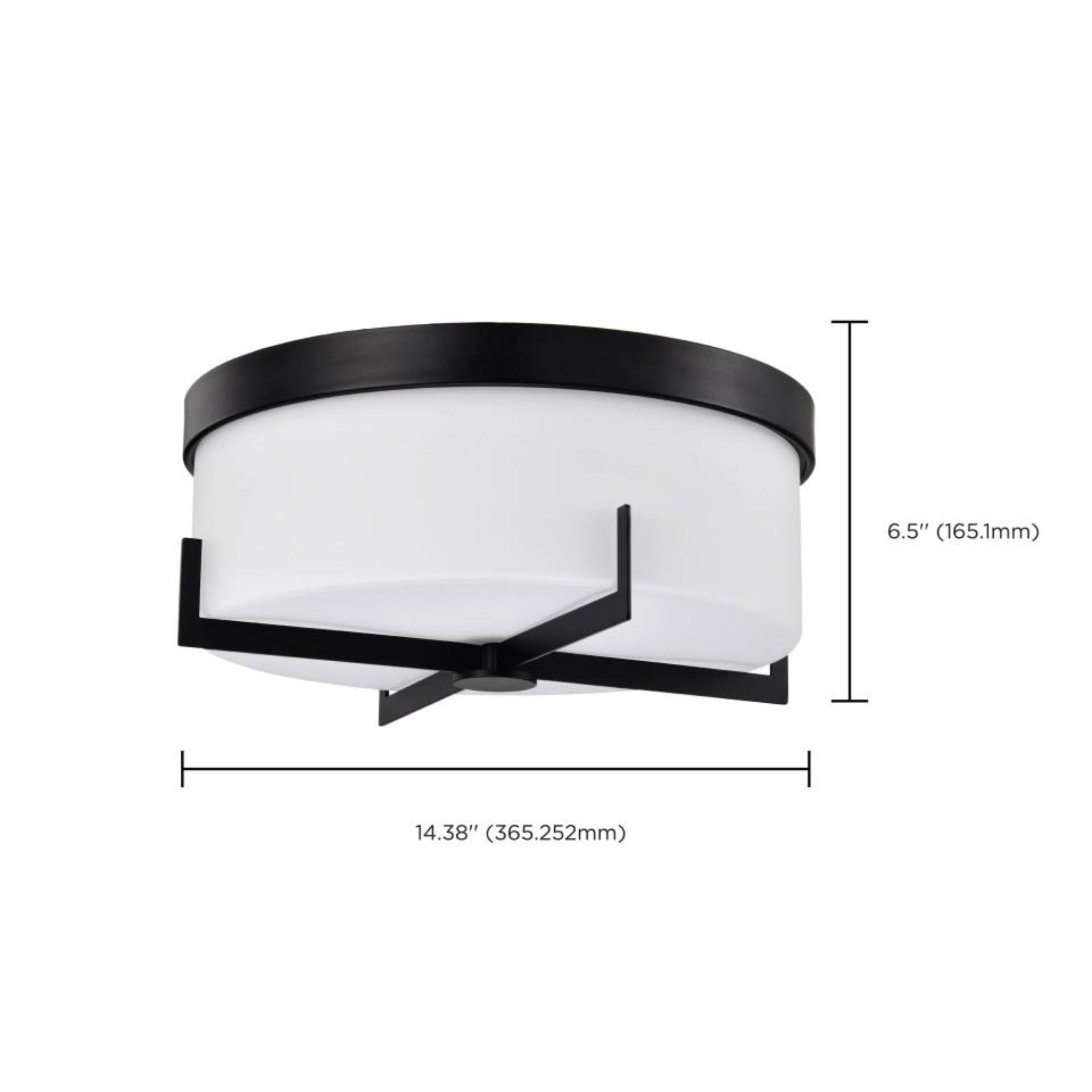 Roselle 15" Flush Mount, Natural Brass Finish