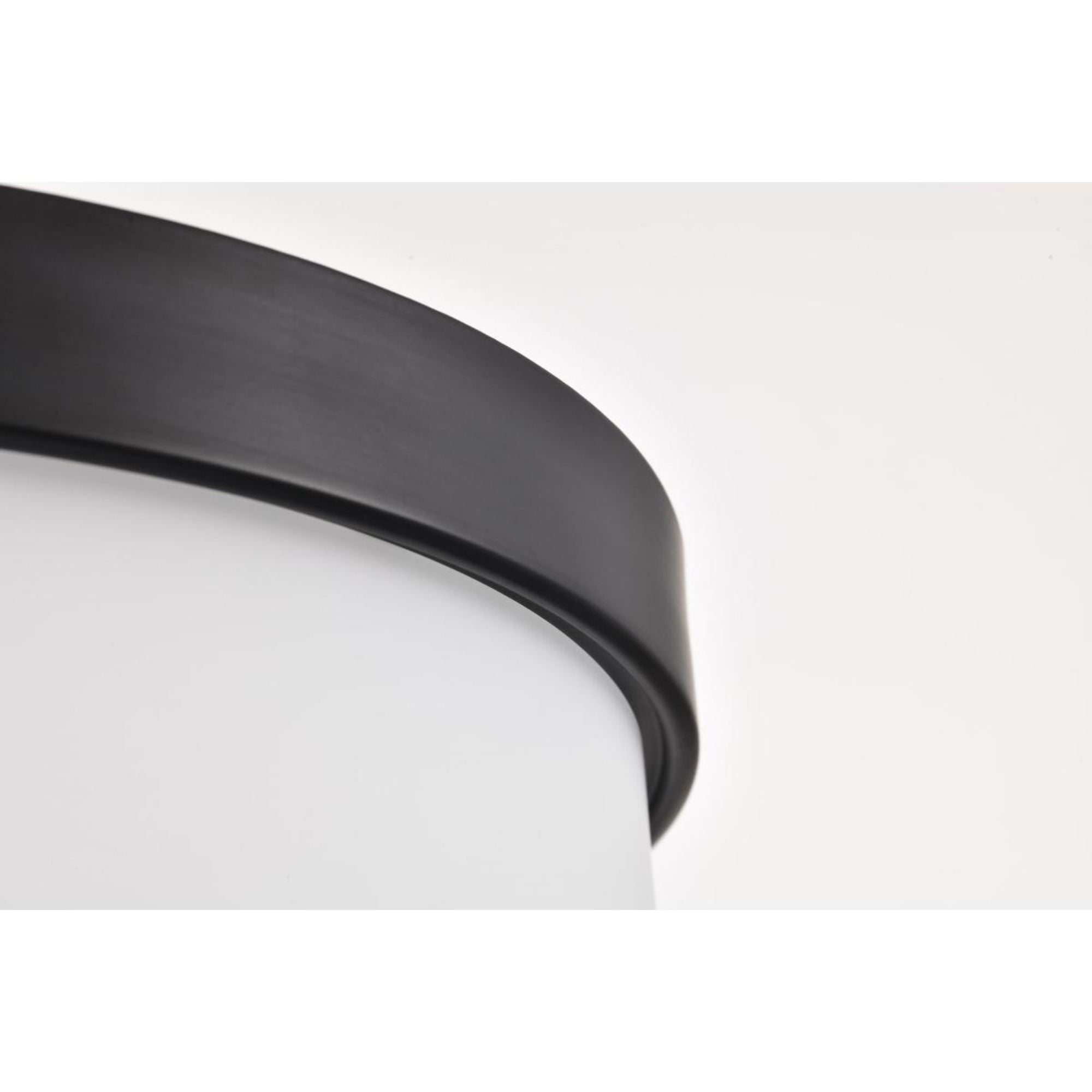 Roselle 15" Flush Mount, Matte Black Finish