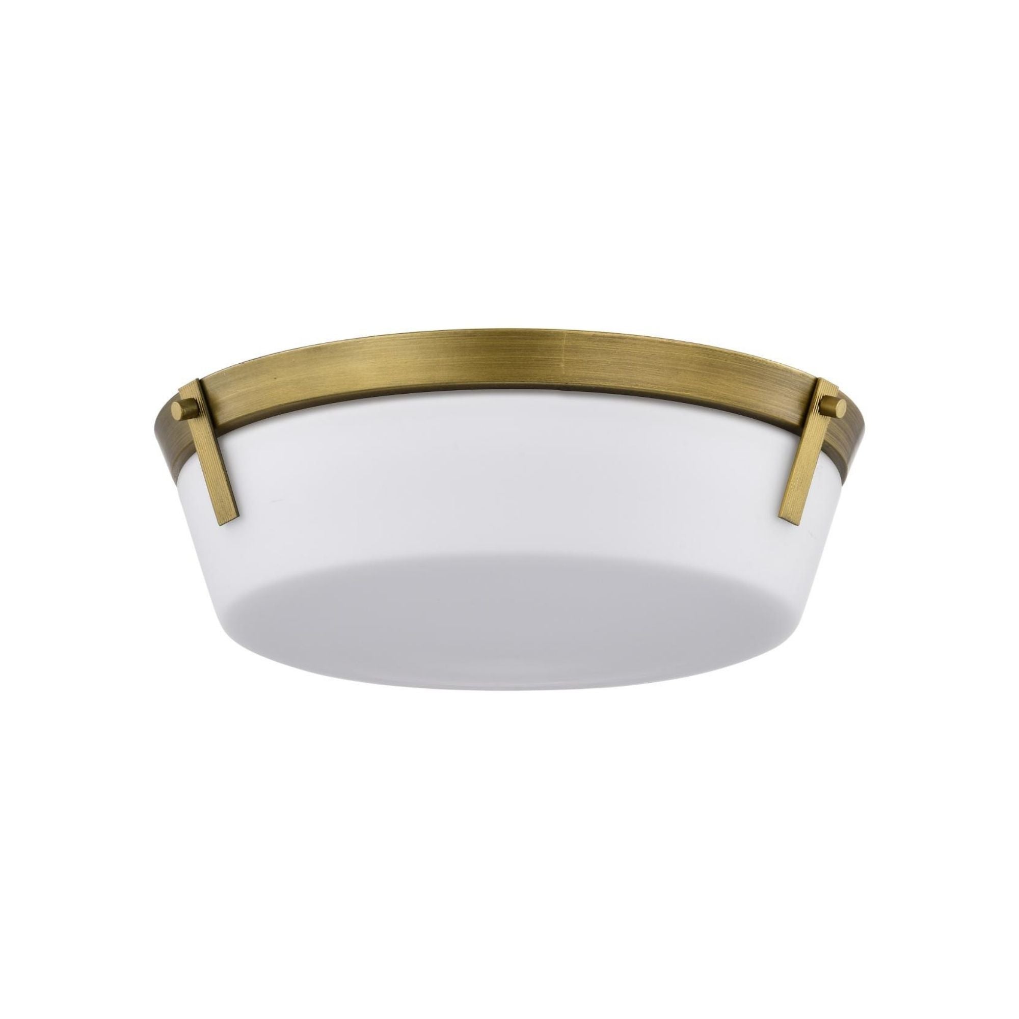 Rowen 15" 3 lights Flush Mount, Natural Brass Finish