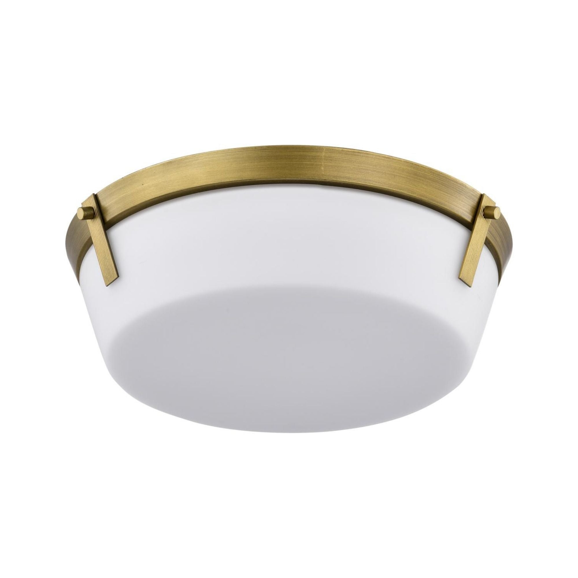 Rowen 15" 3 lights Flush Mount, Natural Brass Finish