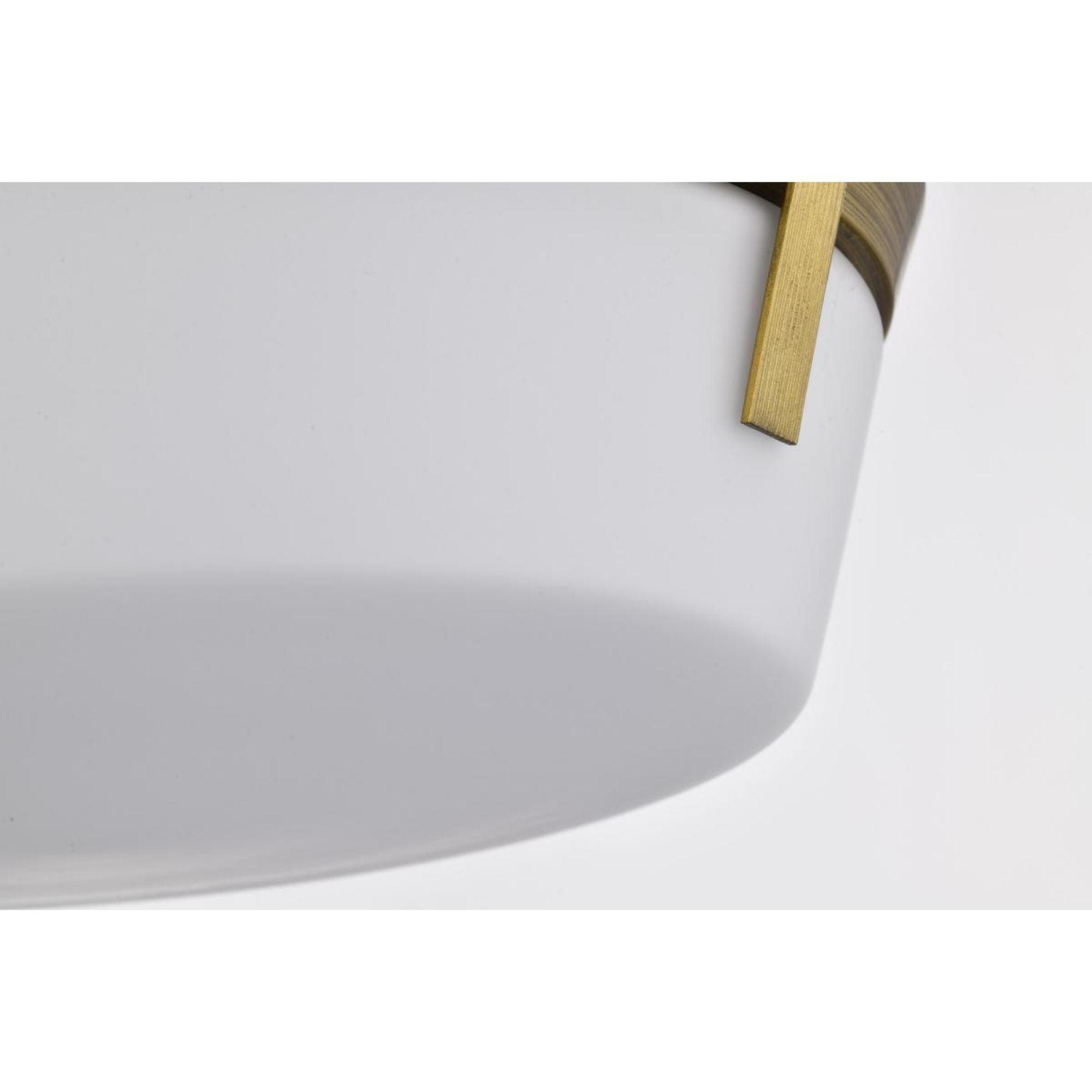 Rowen 15" 3 lights Flush Mount, Natural Brass Finish