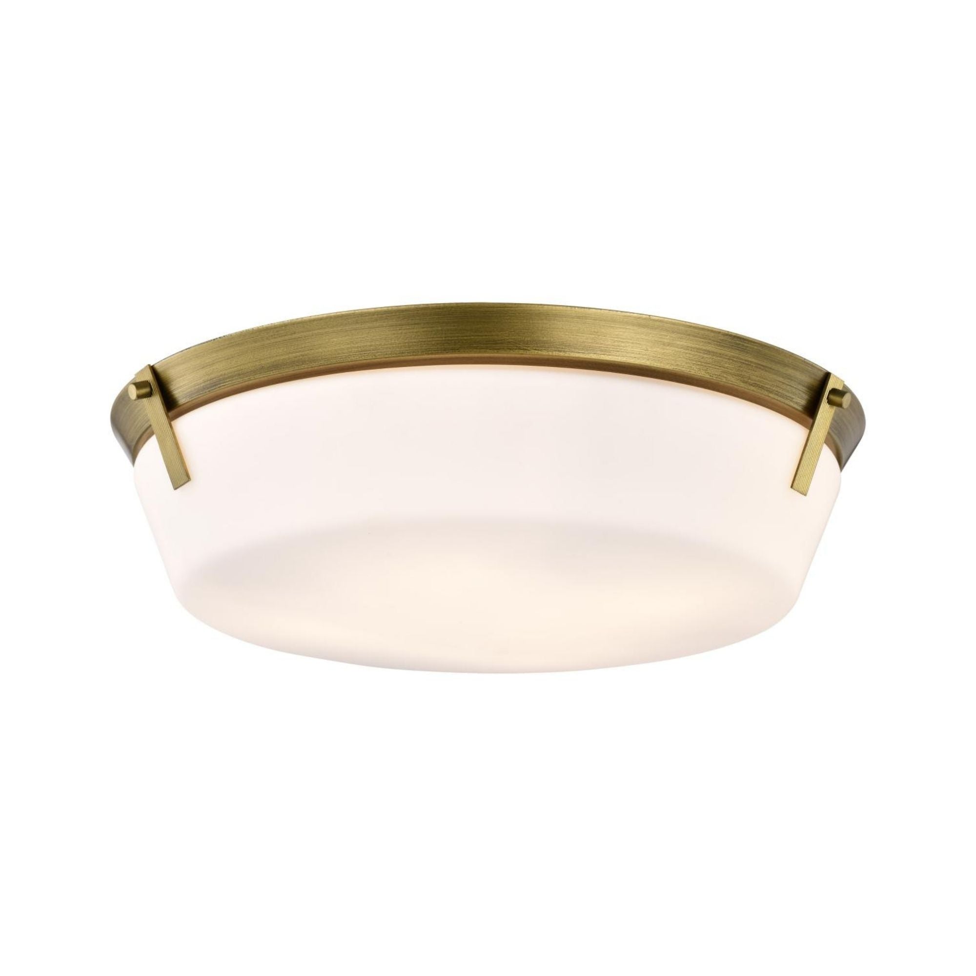 Rowen 19" 4 lights Flush Mount, Natural Brass Finish