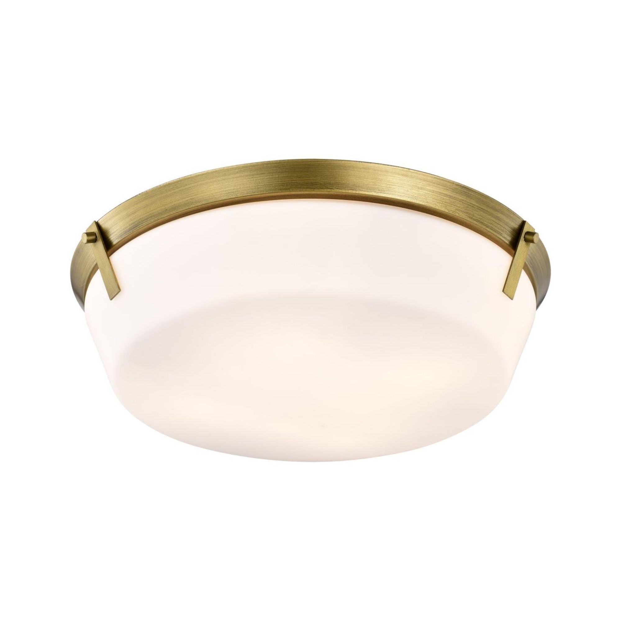 Rowen 19" 4 lights Flush Mount, Natural Brass Finish