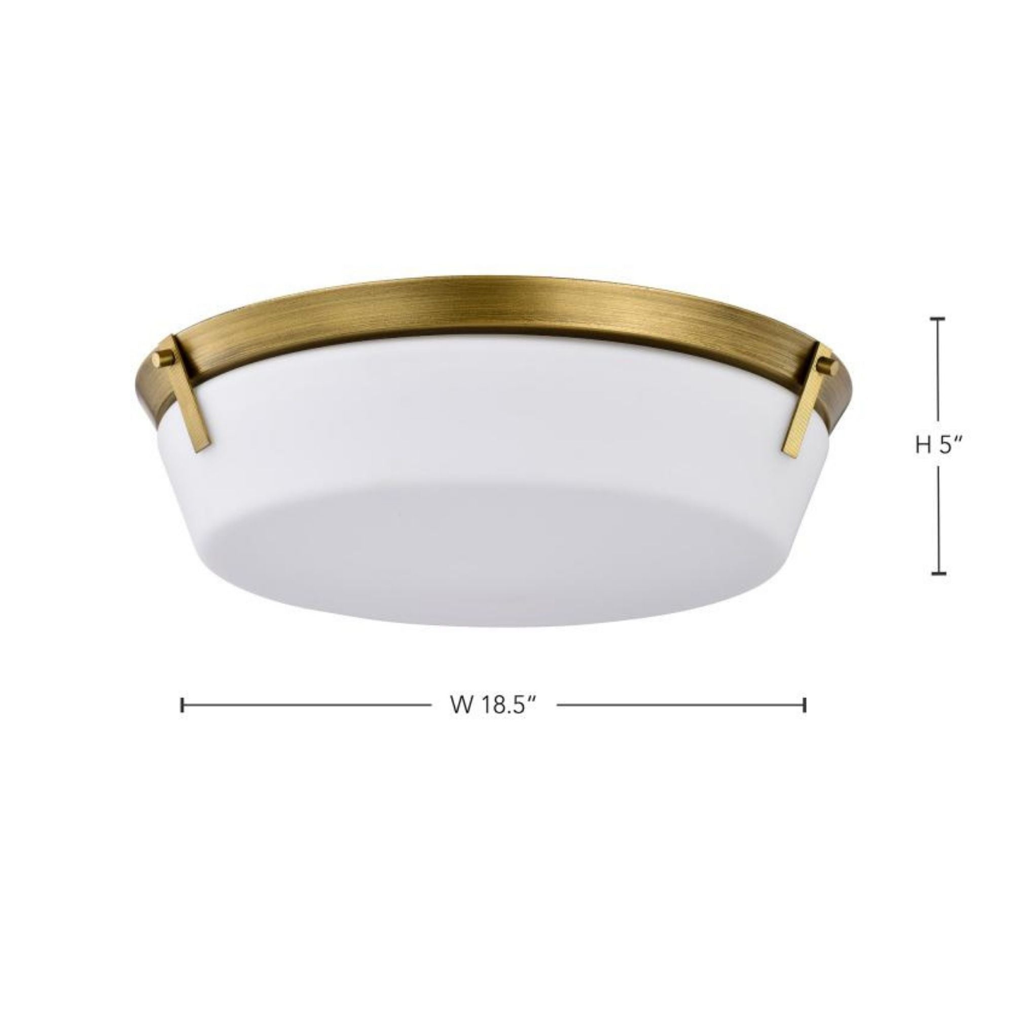 Rowen 19" 4 lights Flush Mount, Natural Brass Finish