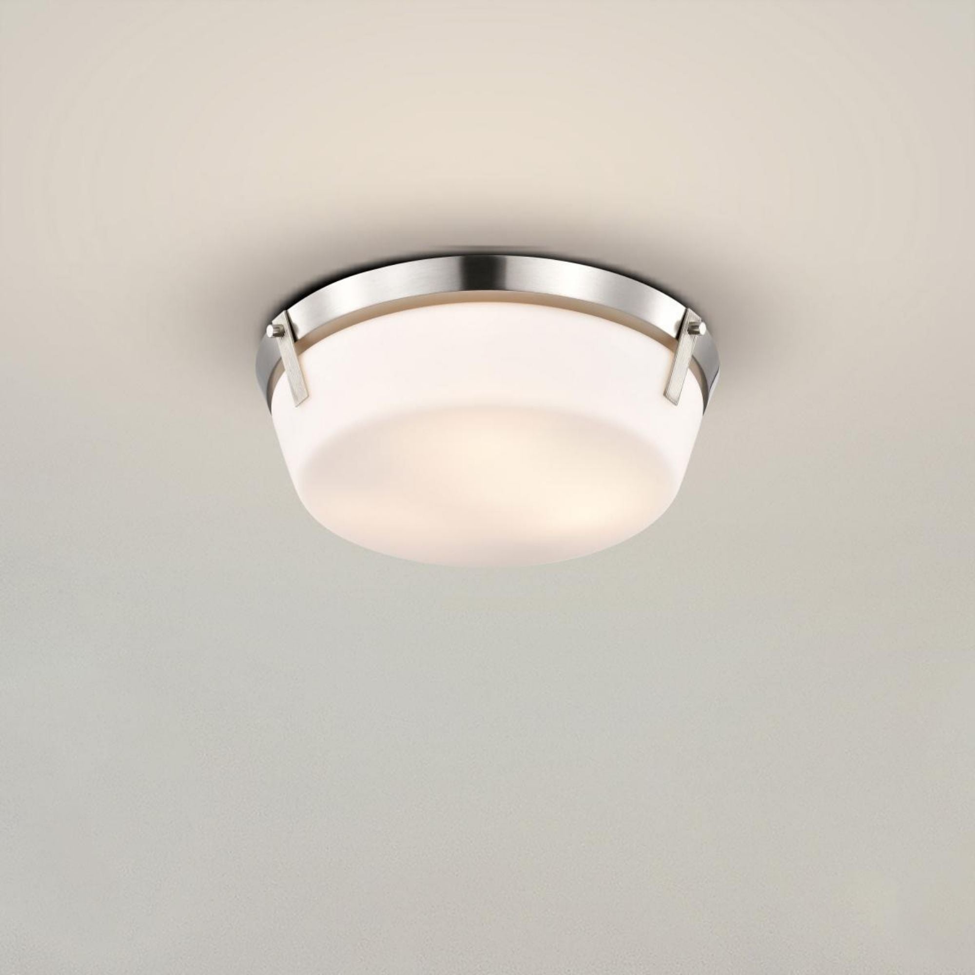 Rowen 15" 3 lights Flush Mount, Brushed Nickel Finish