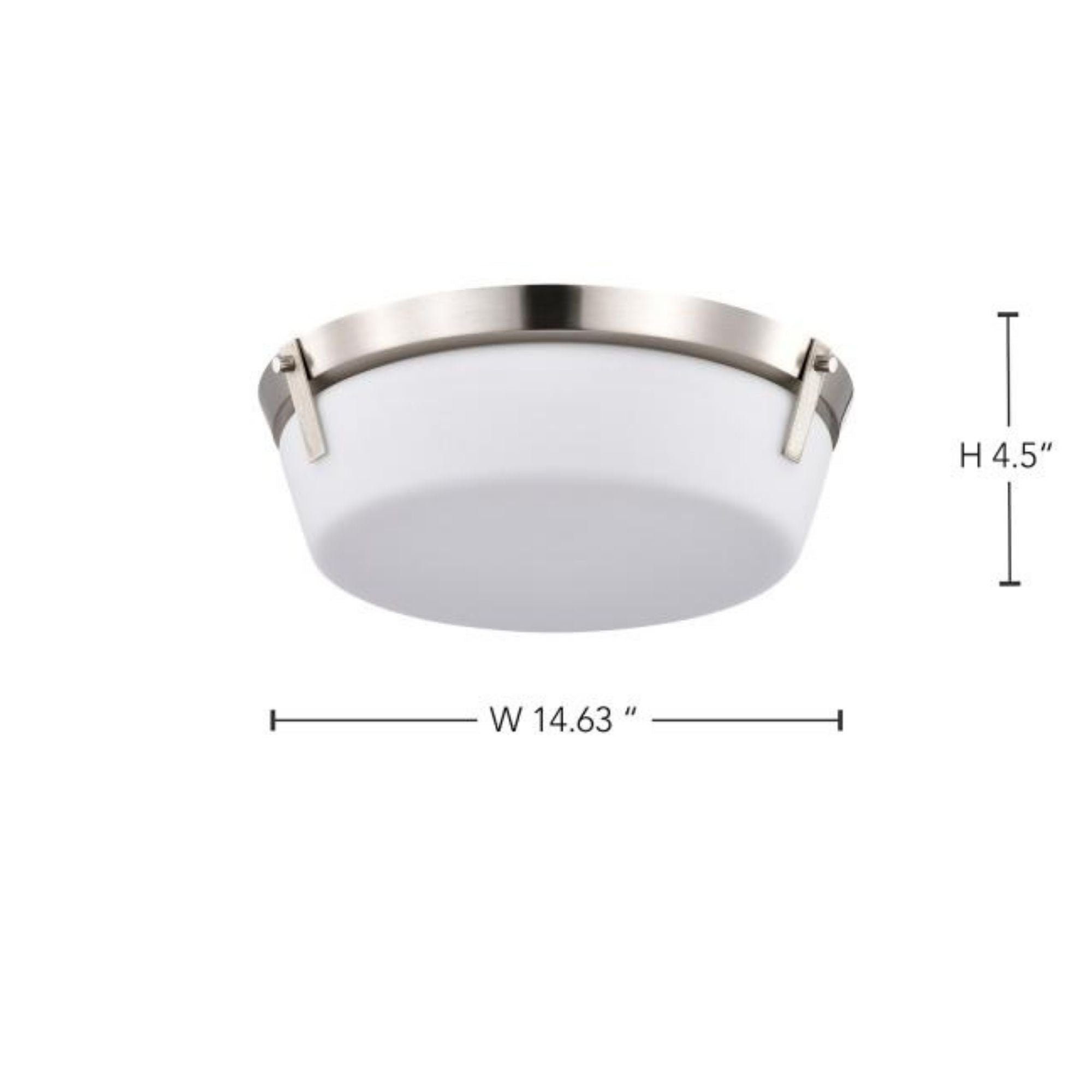 Rowen 15" 3 lights Flush Mount, Brushed Nickel Finish
