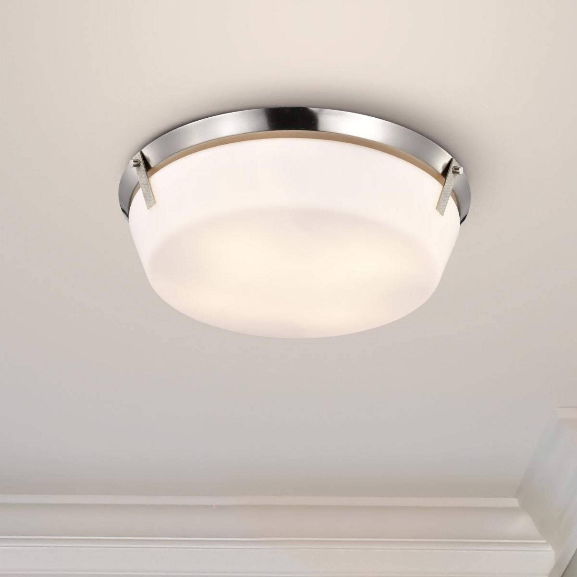 Rowen 19" 4 lights Flush Mount, Brushed Nickel Finish