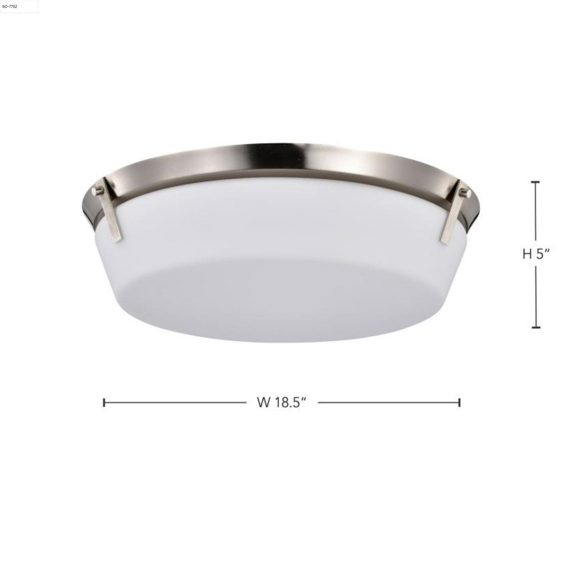 Rowen 19" 4 lights Flush Mount, Brushed Nickel Finish