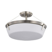 Rowen 19" 4 lights Semi-flush Mount, Brushed Nickel Finish