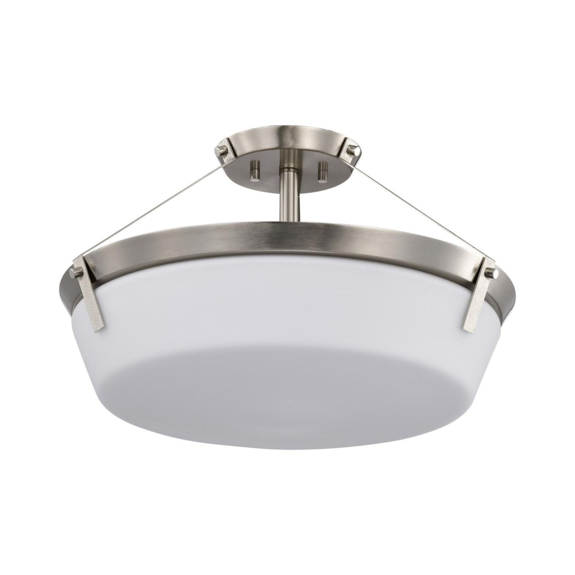 Rowen 19" 4 lights Semi-flush Mount, Brushed Nickel Finish
