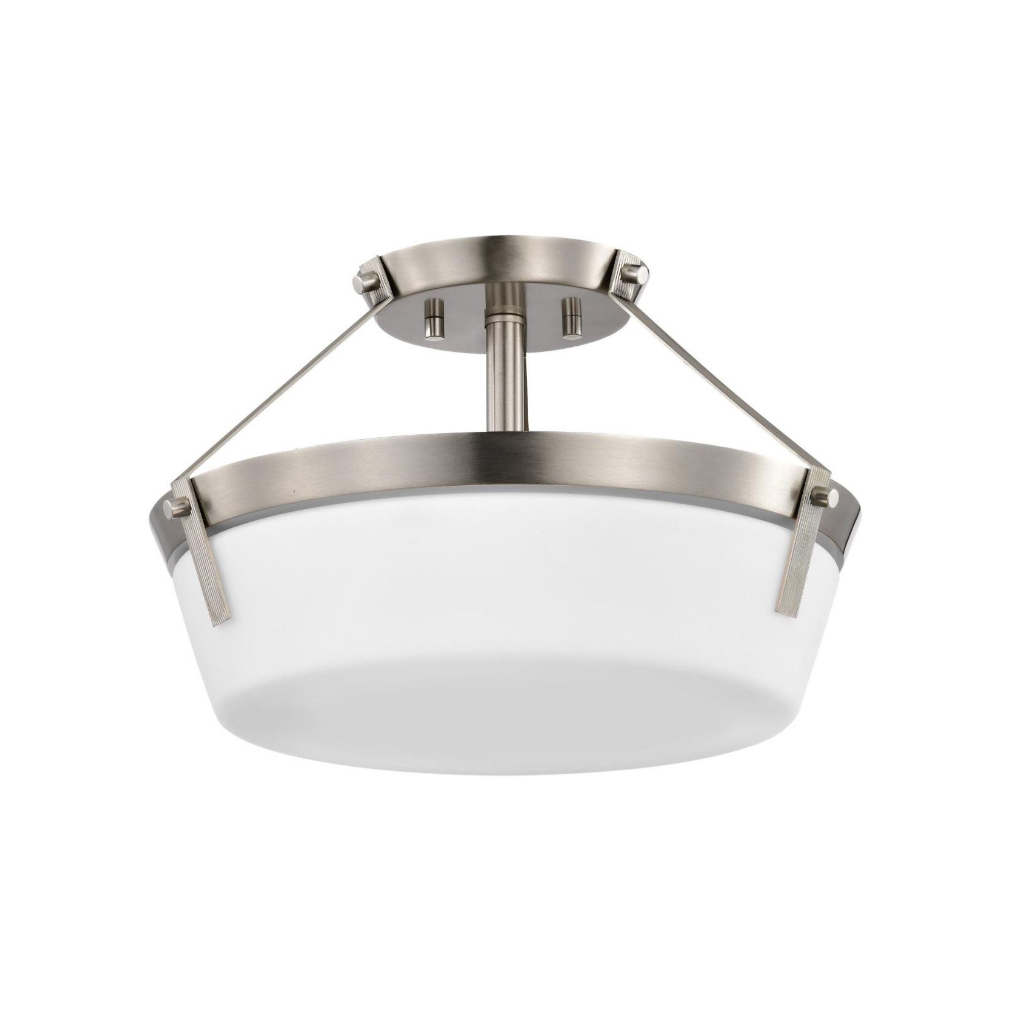 Rowen 15" 3 lights Semi-flush Mount, Brushed Nickel Finish