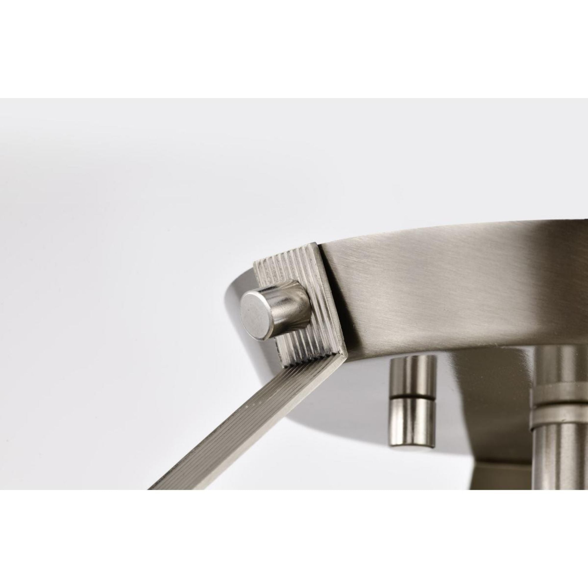 Rowen 15" 3 lights Semi-flush Mount, Brushed Nickel Finish