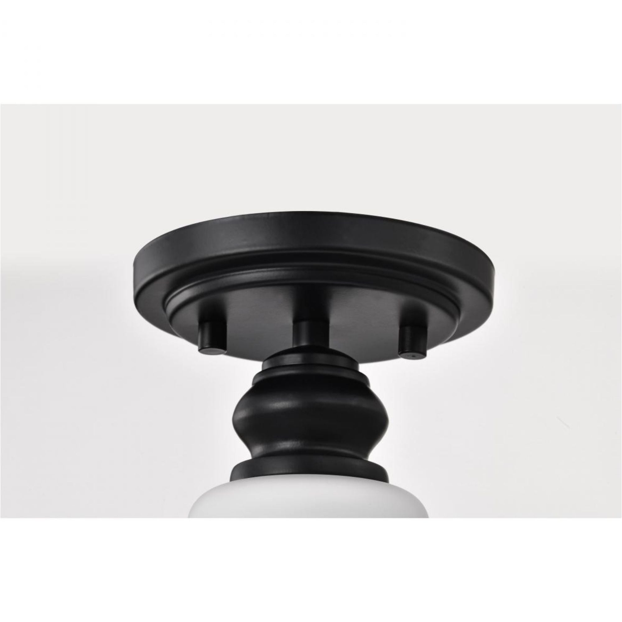 Russel 10" Semi-flush Mount, Matte Black Finish