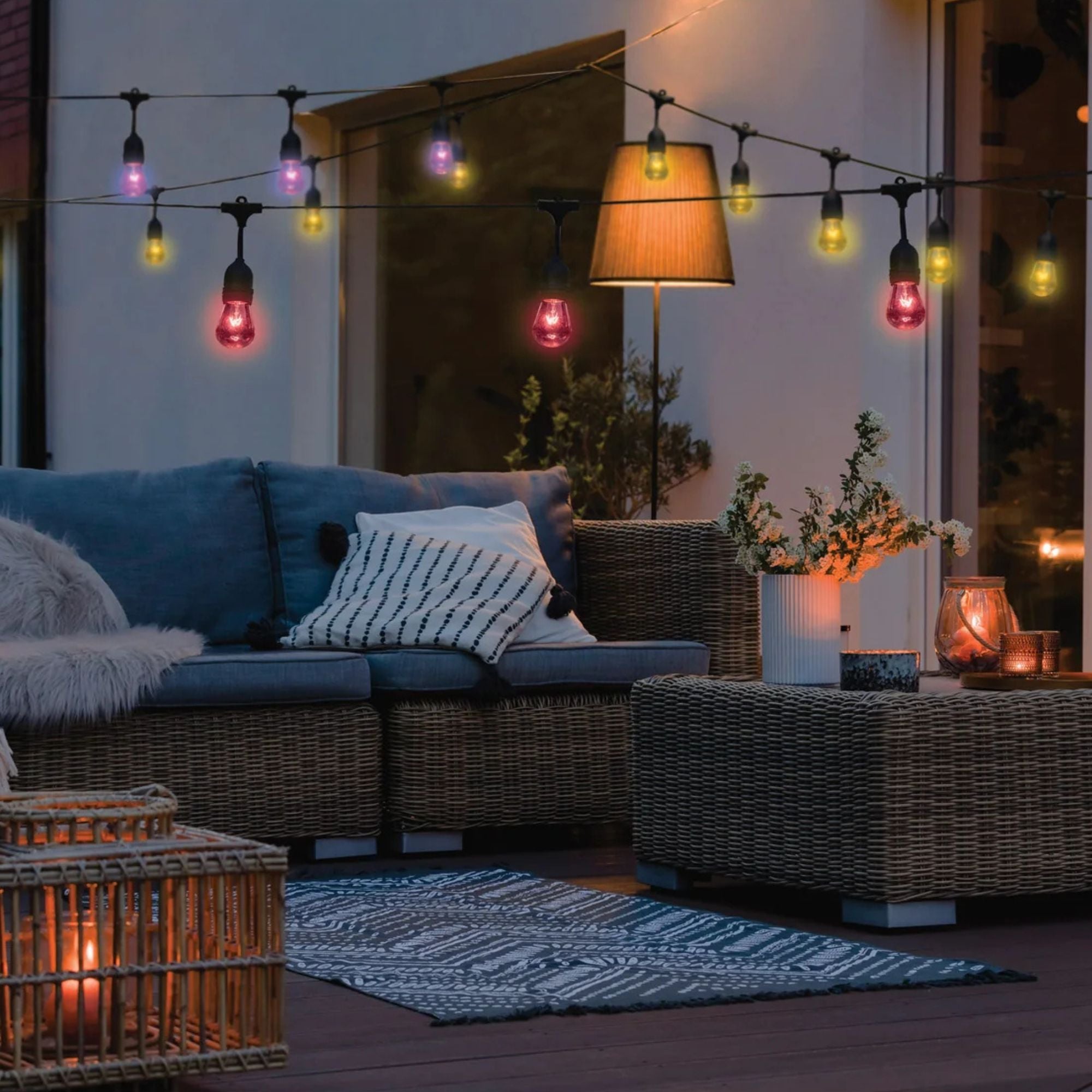 Starfish Smart 24ft LED String Light, 12-S14 Bulbs, RGB + Tunable White