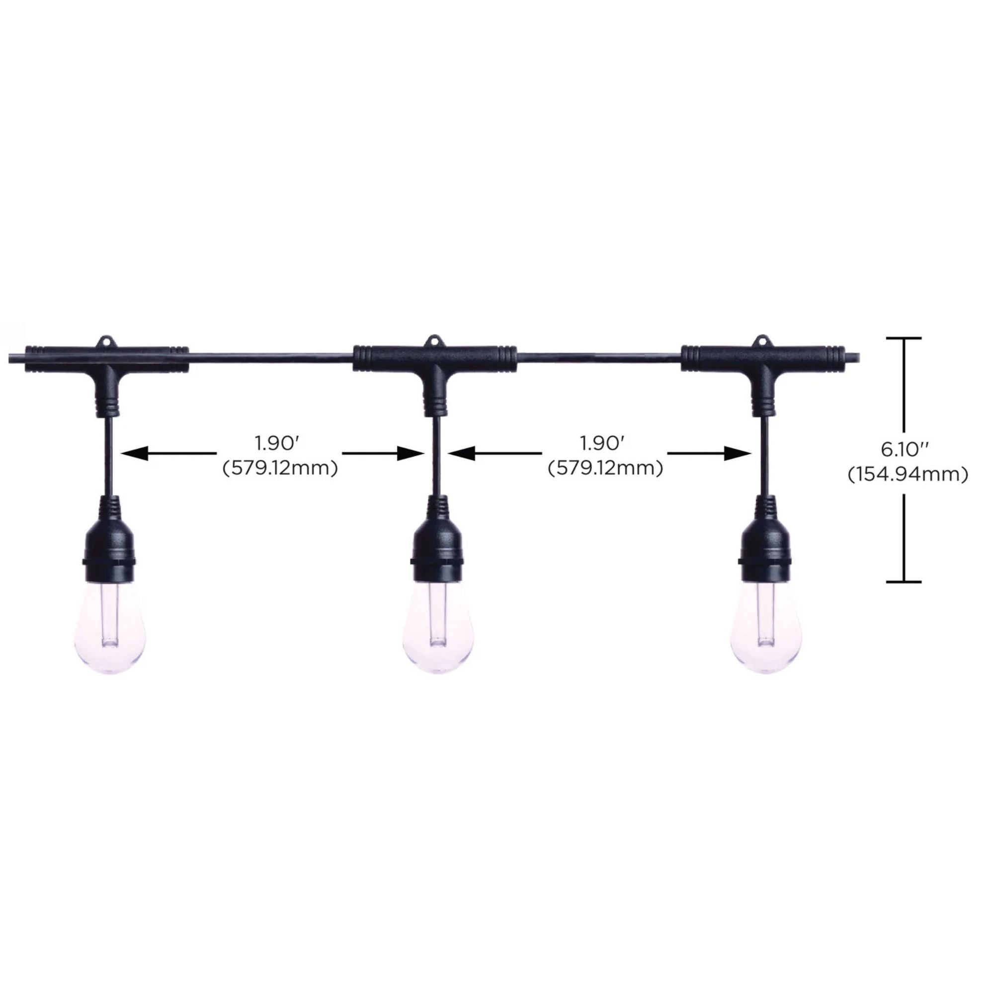 Starfish Smart 48ft LED String Light, 15-S14 Bulbs, RGB + Tunable White