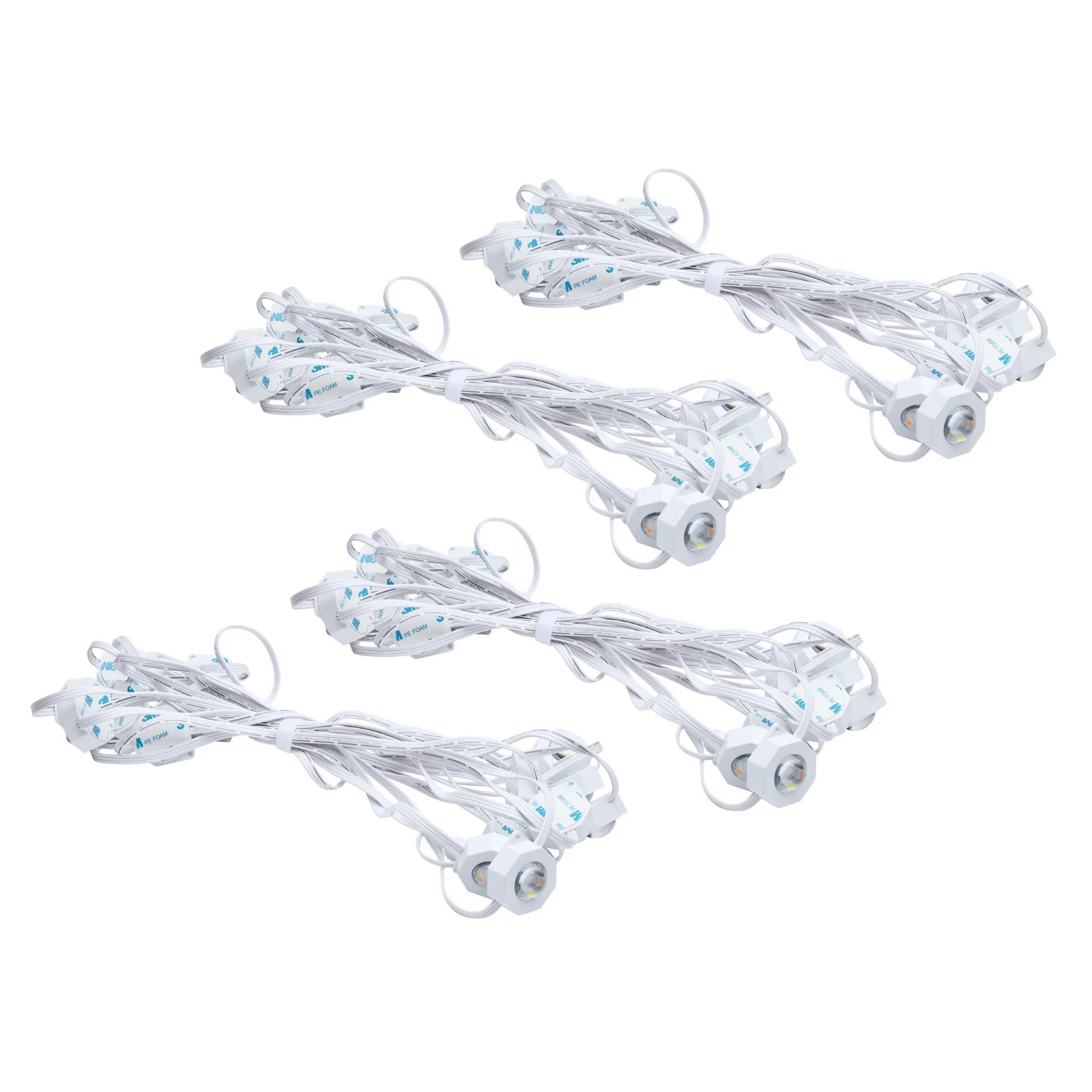 SATCO|NUVO S11298 - Smart LED Eave Light, 100ft String Light Kit, 72 Lamps, RGB + Tunable White (2200K-6500K), WiFi-2.4GHz Starfish Control, IP65 Rated