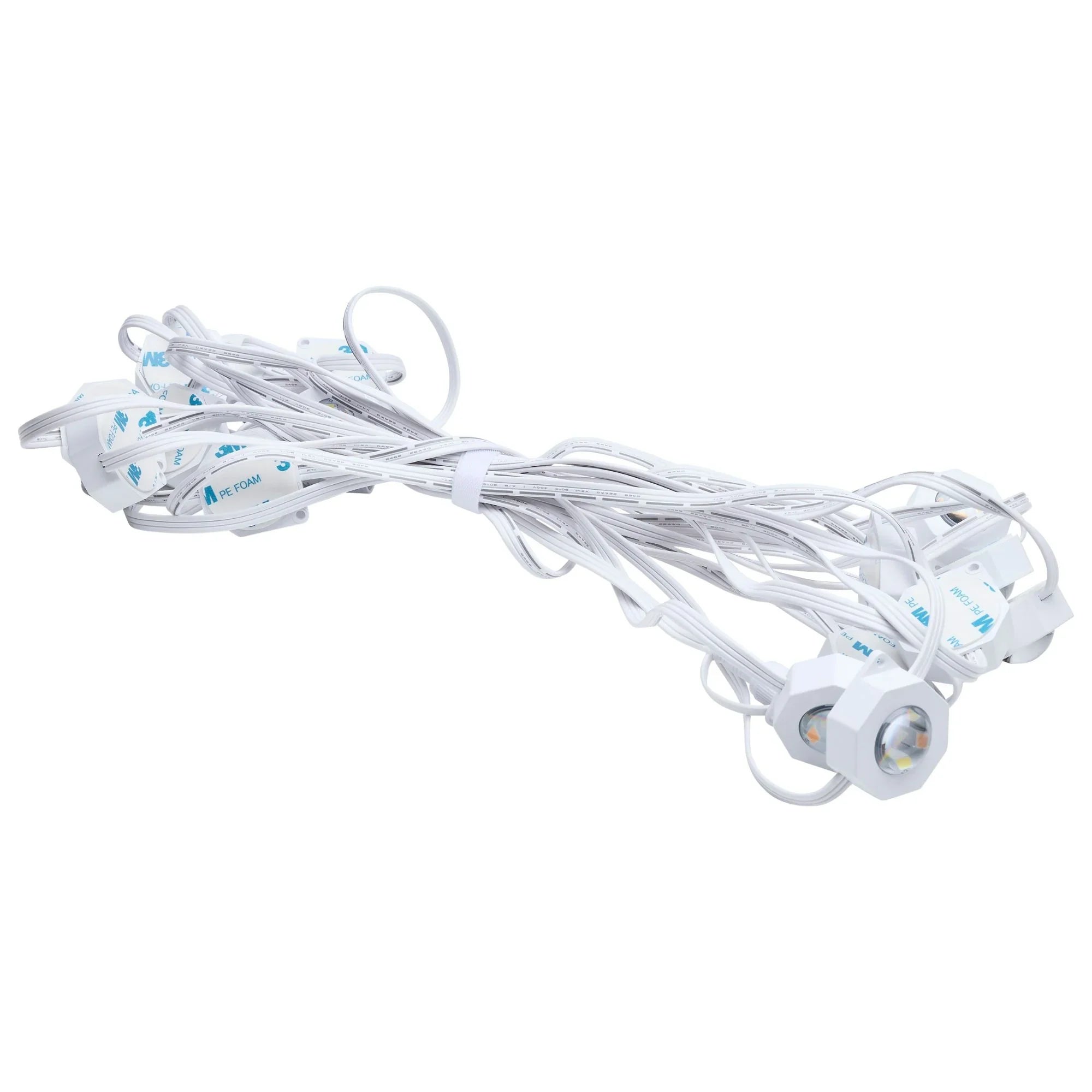 SATCO|NUVO S11299 - Smart LED Eave Light Extension, 25ft String Light, 18 Lamps, RGB + Tunable White (2200K-6500K), WiFi-2.4GHz Starfish Compatible, IP65 Rated