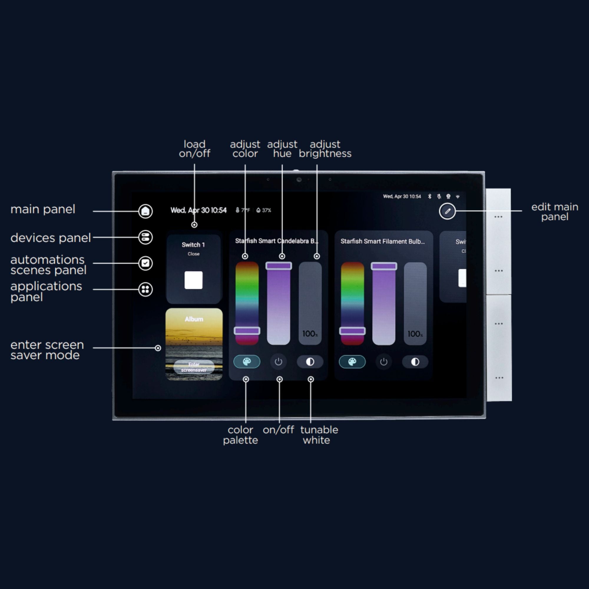 Starfish 10" In-Wall Smart Control Panel