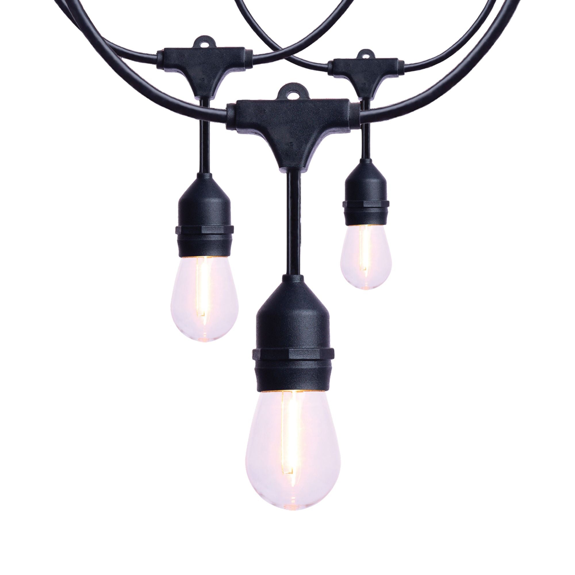 Indoor/Outdoor 24 Feet LED String Light, 12-S14 Bulbs, 2700K