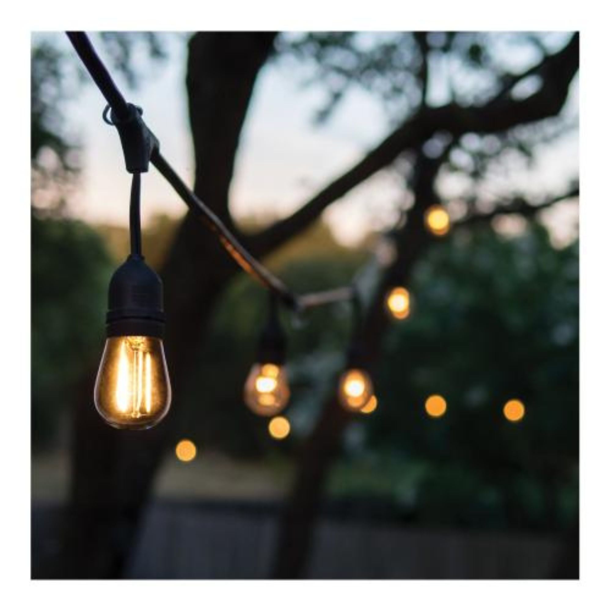 Indoor/Outdoor 60 Feet LED String Light, 24-S14 bulbs, 2200K