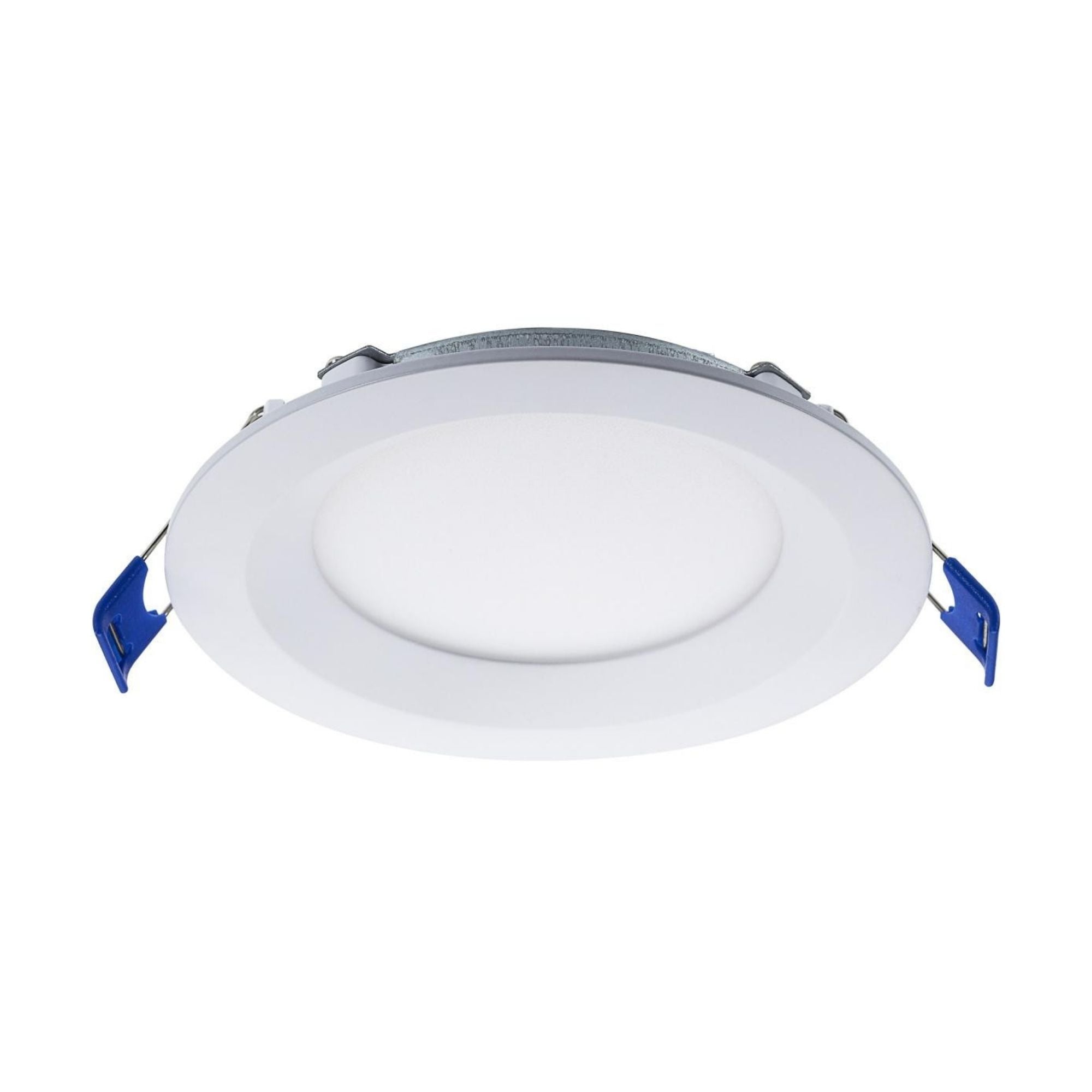 Slim Fit 4" Round Canless LED Recessed Light, 850 Lm, 5-CCT, White Baffle Trim