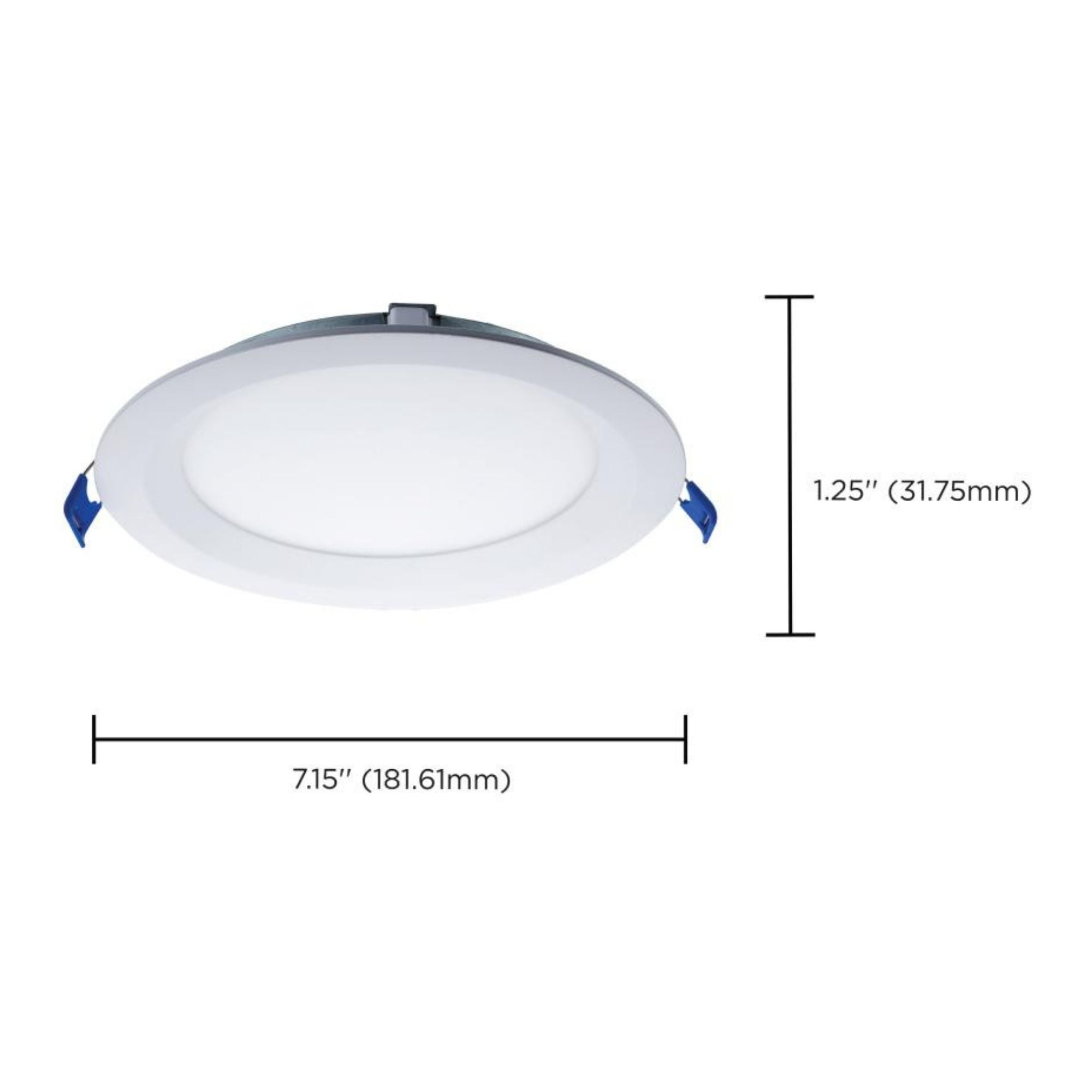 Slim Fit 6" Round Canless LED Recessed Light, 1100 Lm, 5-CCT, White Baffle Trim