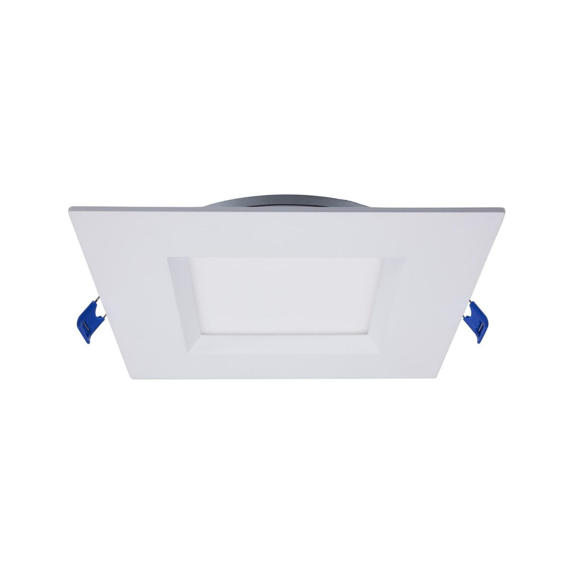 Slim Fit 6" Square Canless LED Recessed Light, 1000 Lm, 5-CCT, White Baffle Trim
