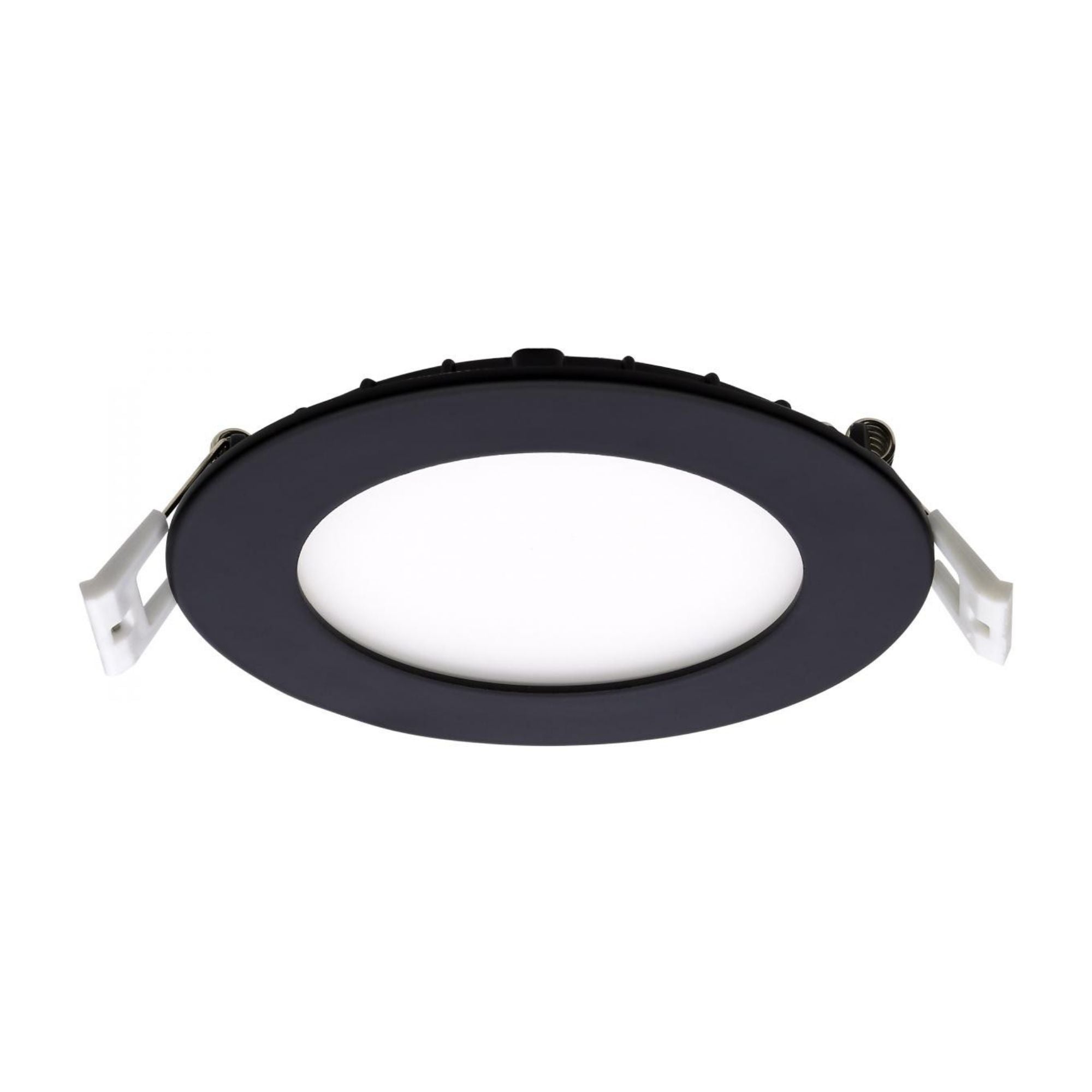 Slim Fit 4" Round Canless LED Recessed Light, 700 Lm, 5-CCT, Black Trim