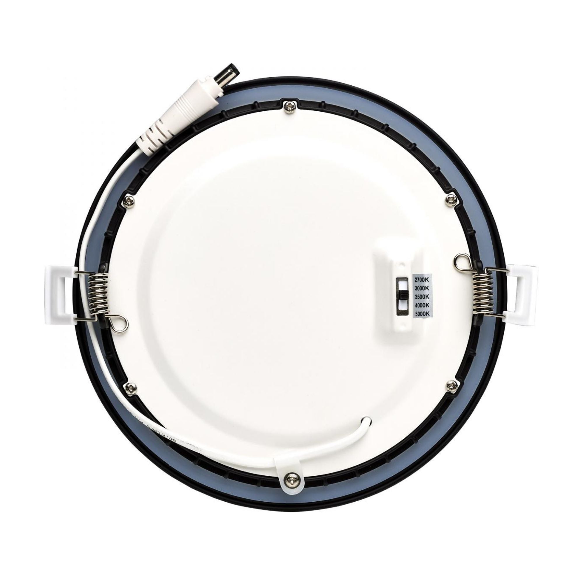 Slim Fit 6" Round Canless LED Recessed Light, 900 Lm, 5-CCT, Black Trim