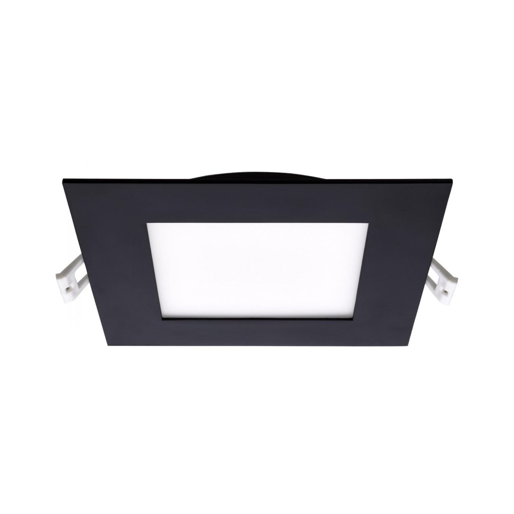 Slim Fit 6" Square Canless LED Recessed Light, 750 Lm, 5-CCT, Black Trim
