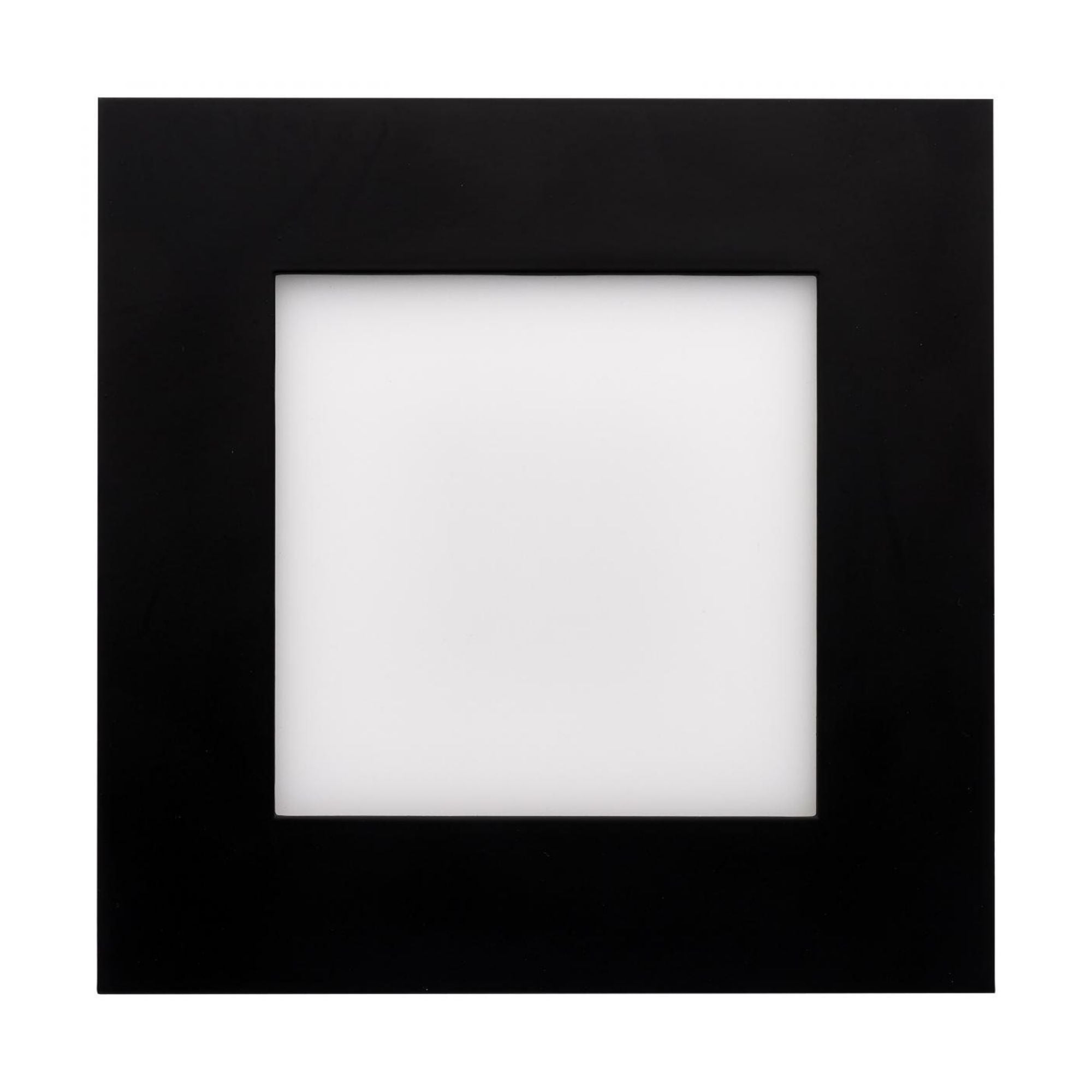 Slim Fit 6" Square Canless LED Recessed Light, 750 Lm, 5-CCT, Black Trim