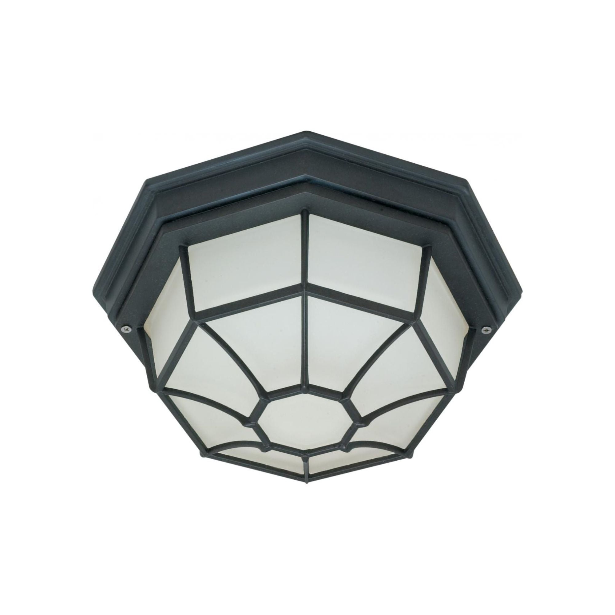 11" Outdoor Flush Mount, Black finish