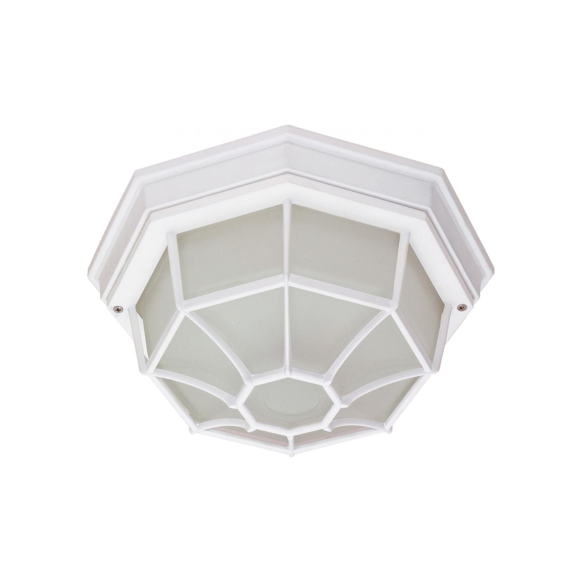 11" Outdoor Flush Mount, White finish